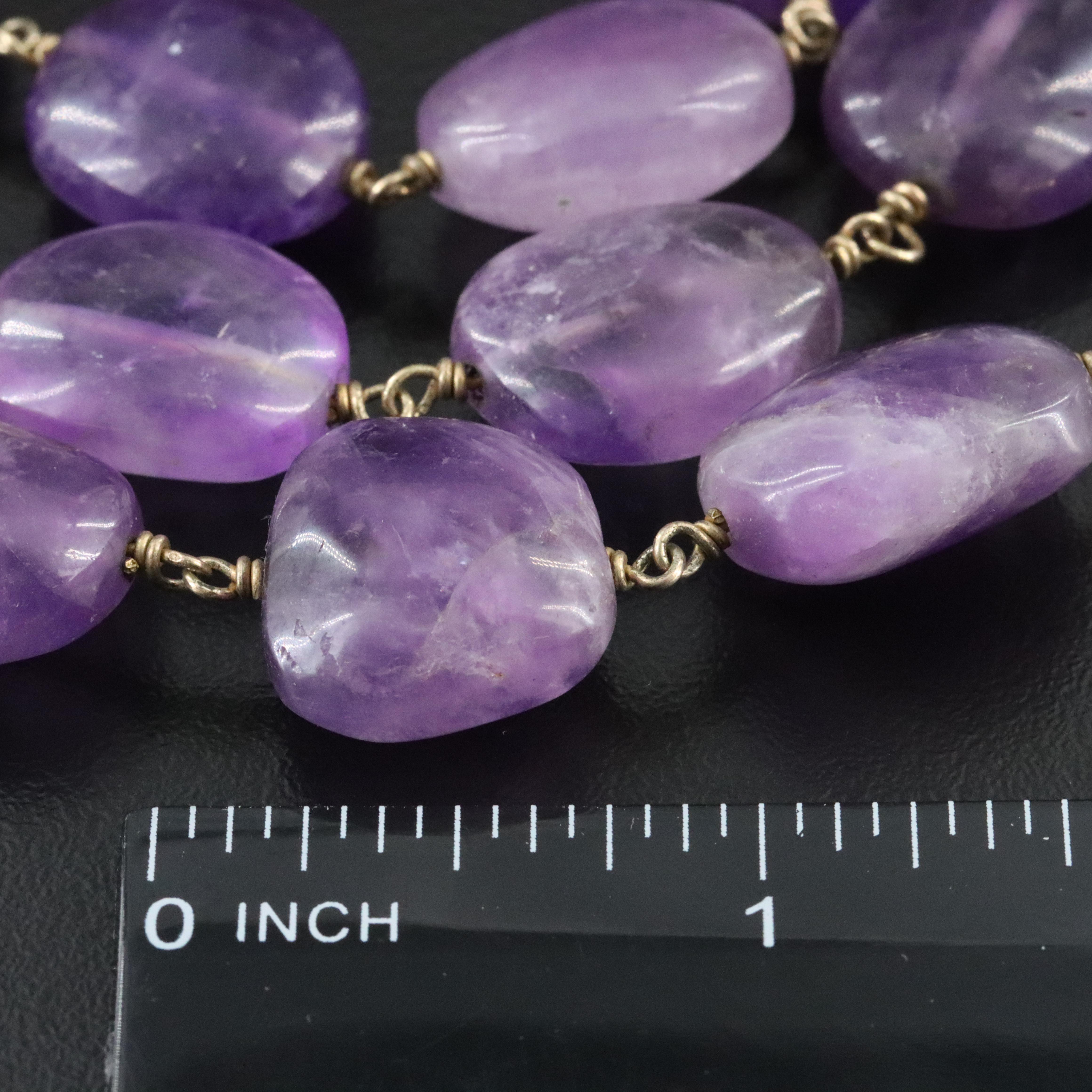 Amethyst and CZ Necklace