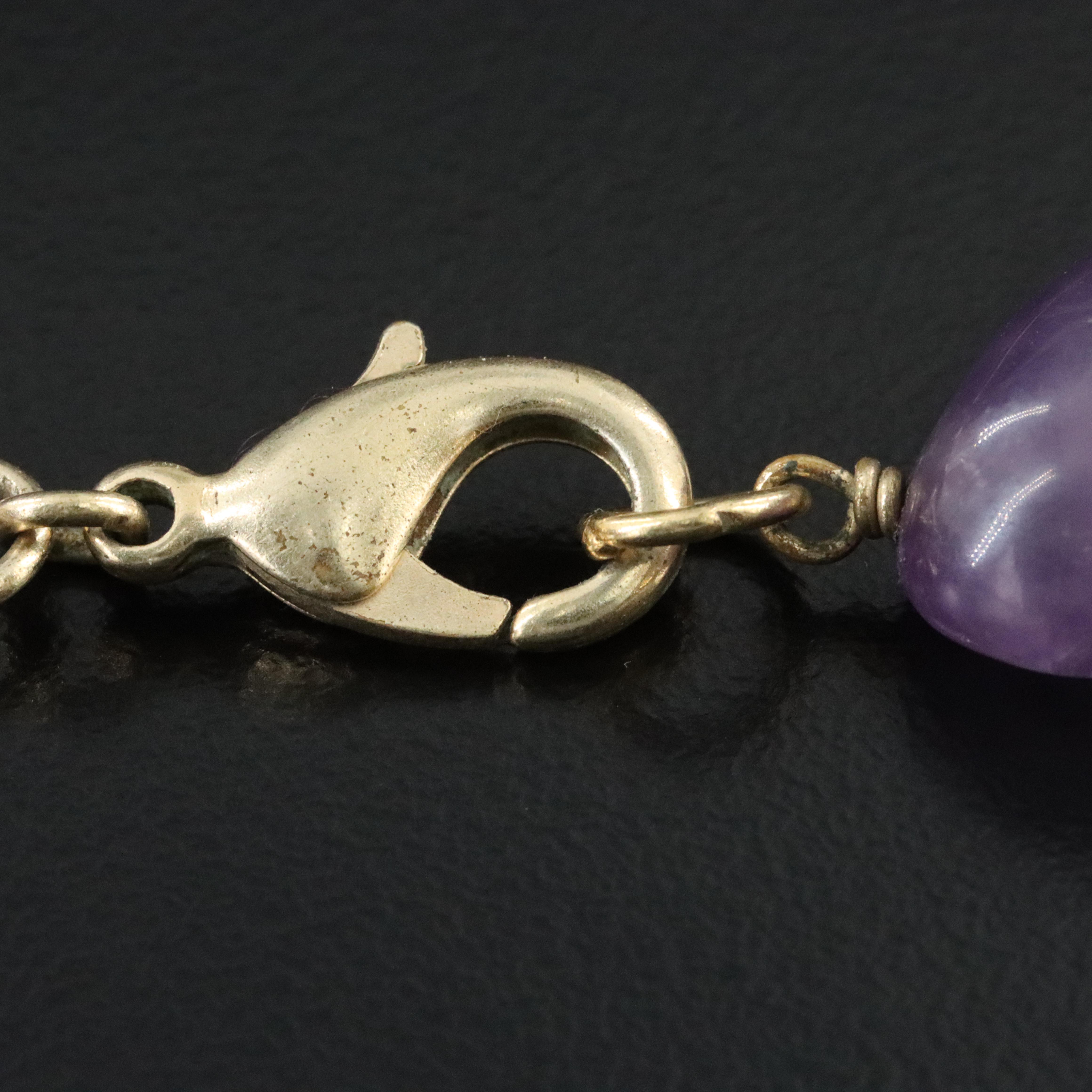 Amethyst and CZ Necklace