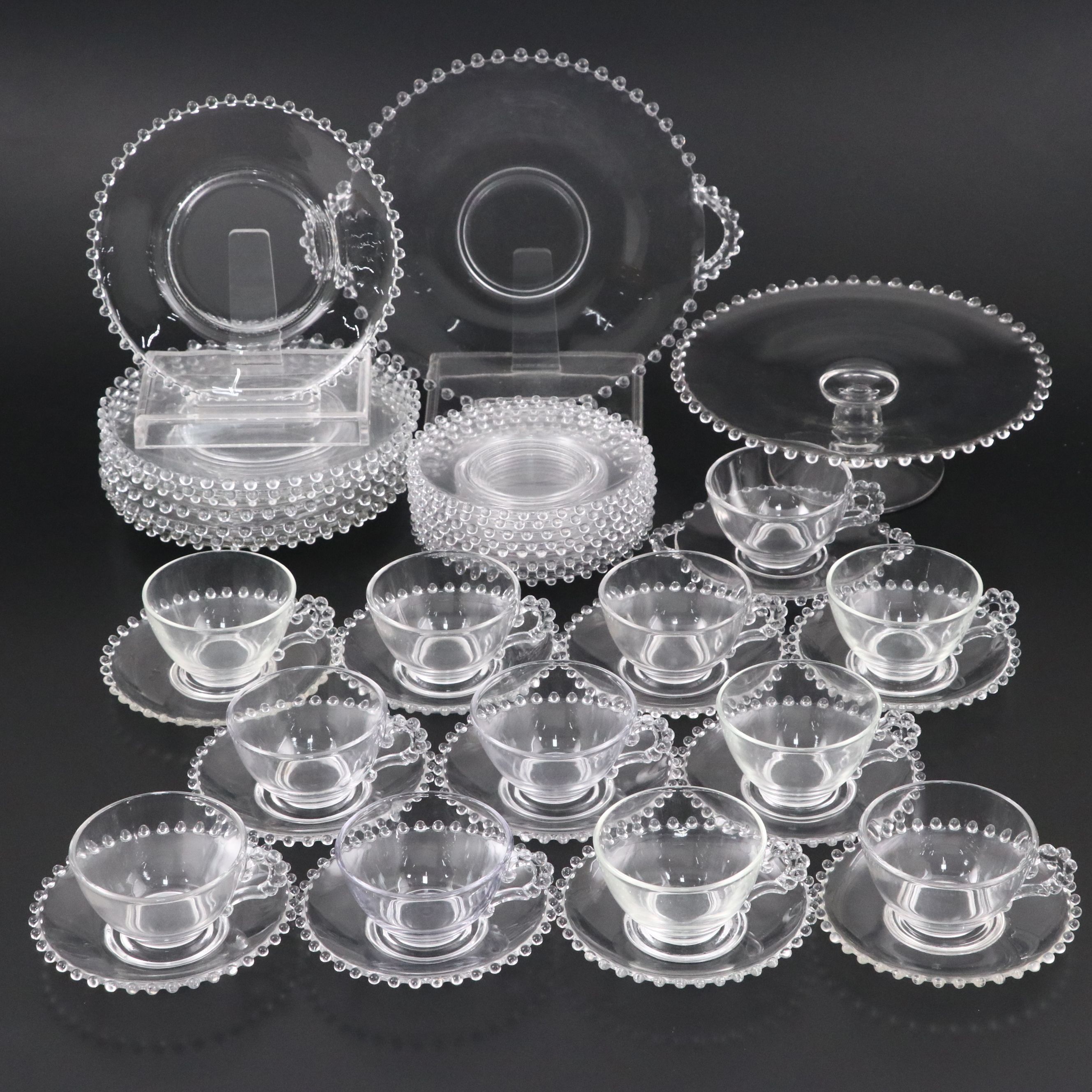 Imperial Glass "Candlewick Clear" Dinnerware and Table Accessories