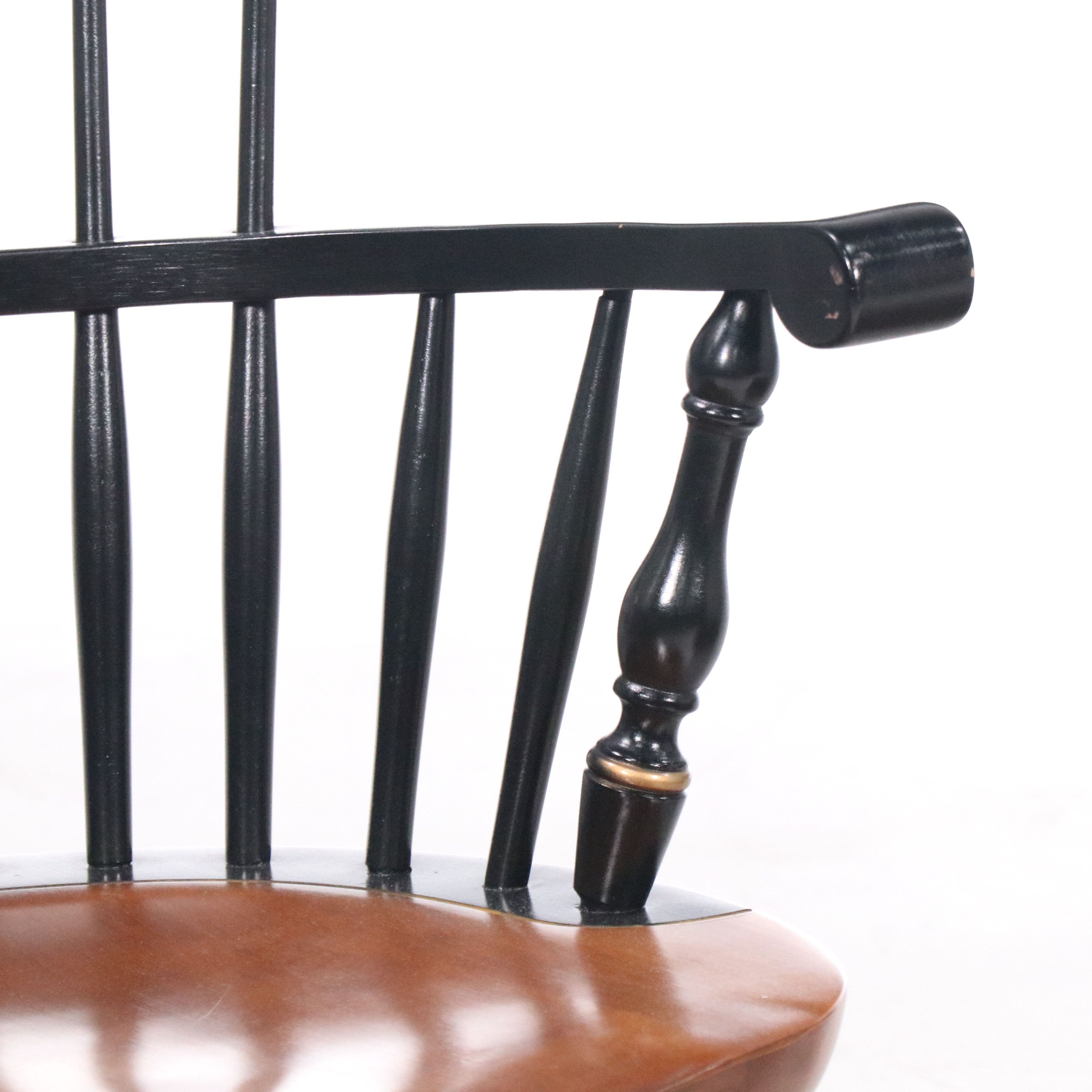 L. Hitchcock Stencil-Decorated and Parcel-Ebonized Windsor Chairs