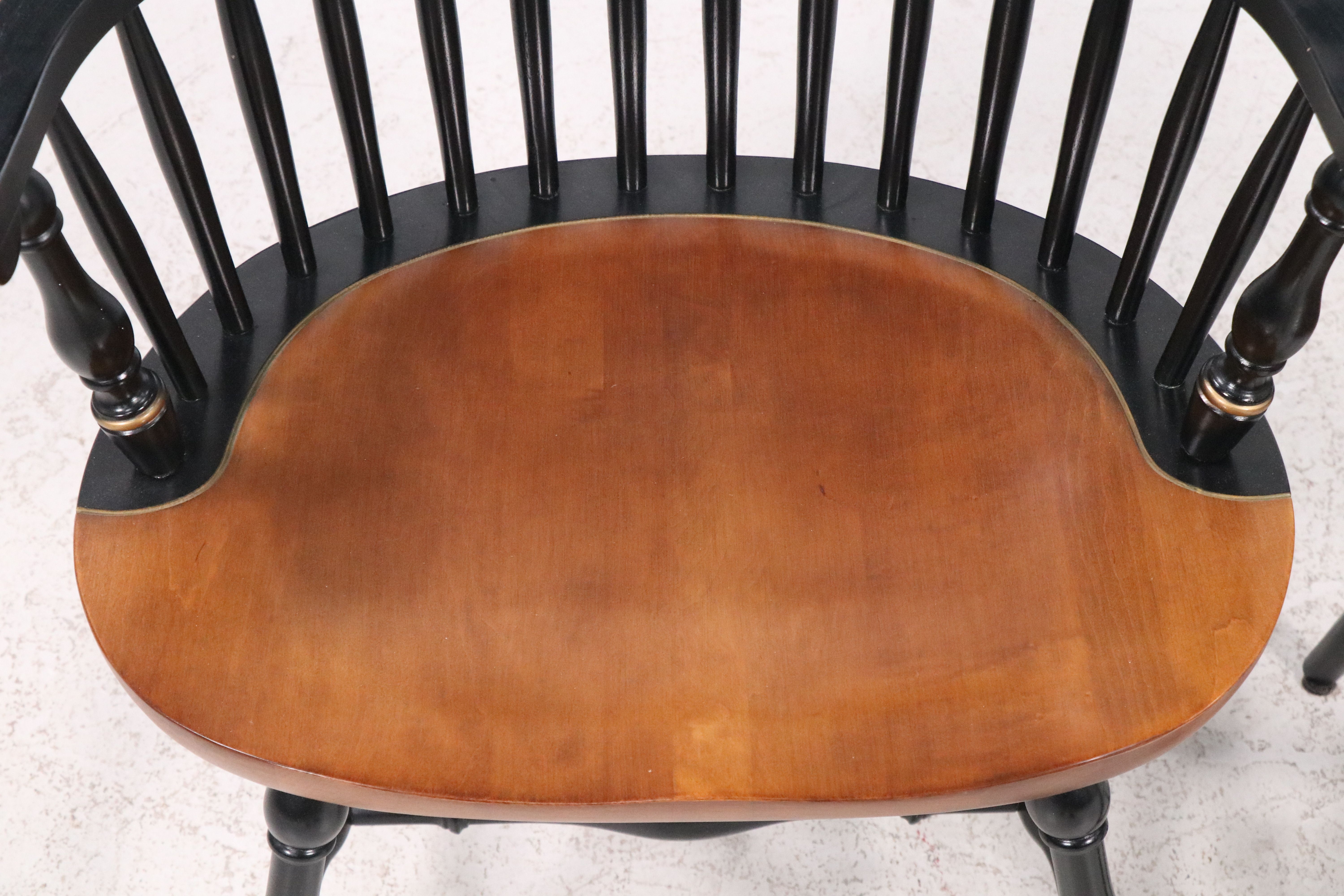 L. Hitchcock Stencil-Decorated and Parcel-Ebonized Windsor Chairs