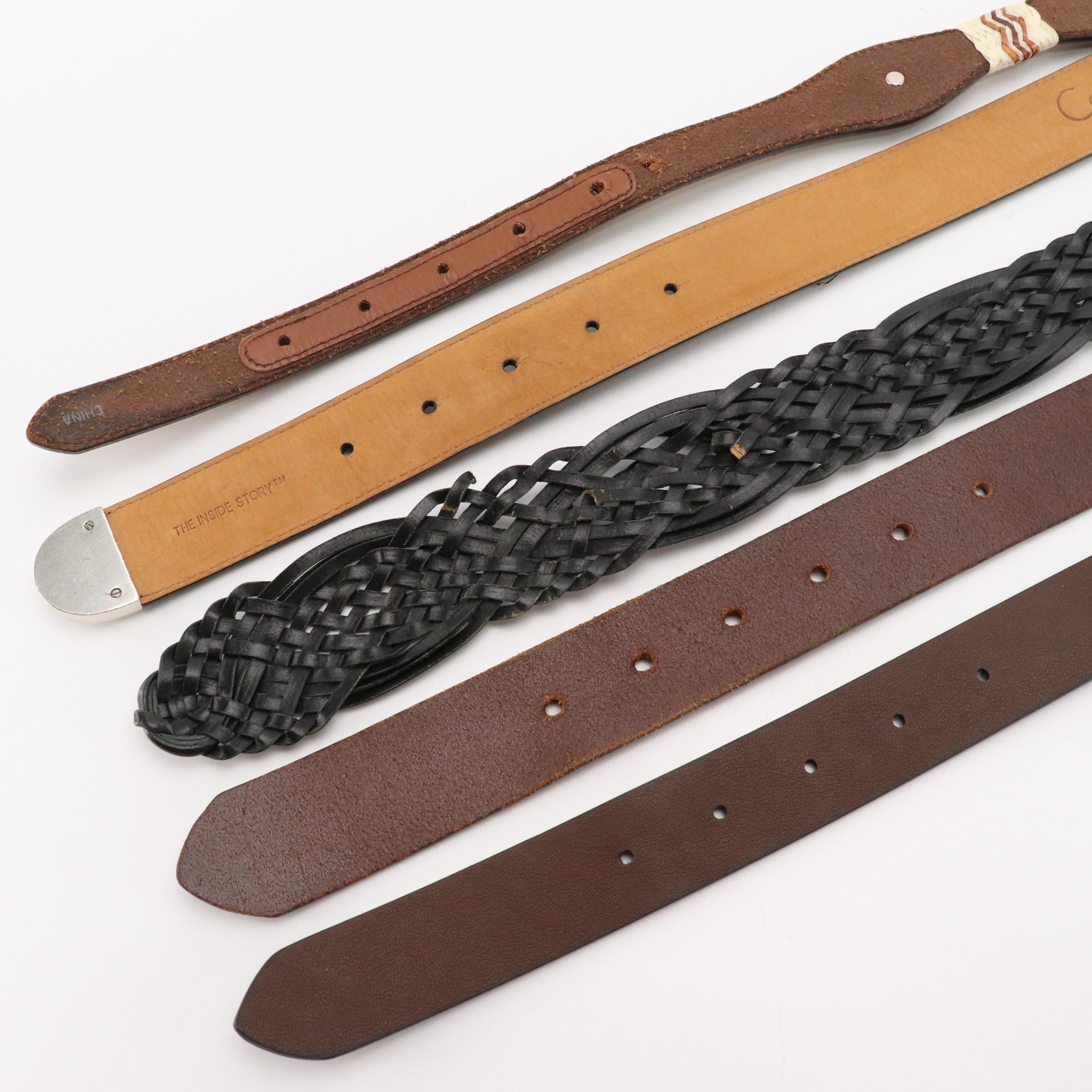 Men's Tony Lama, Ariat, Old Navy, and Target Leather Belts