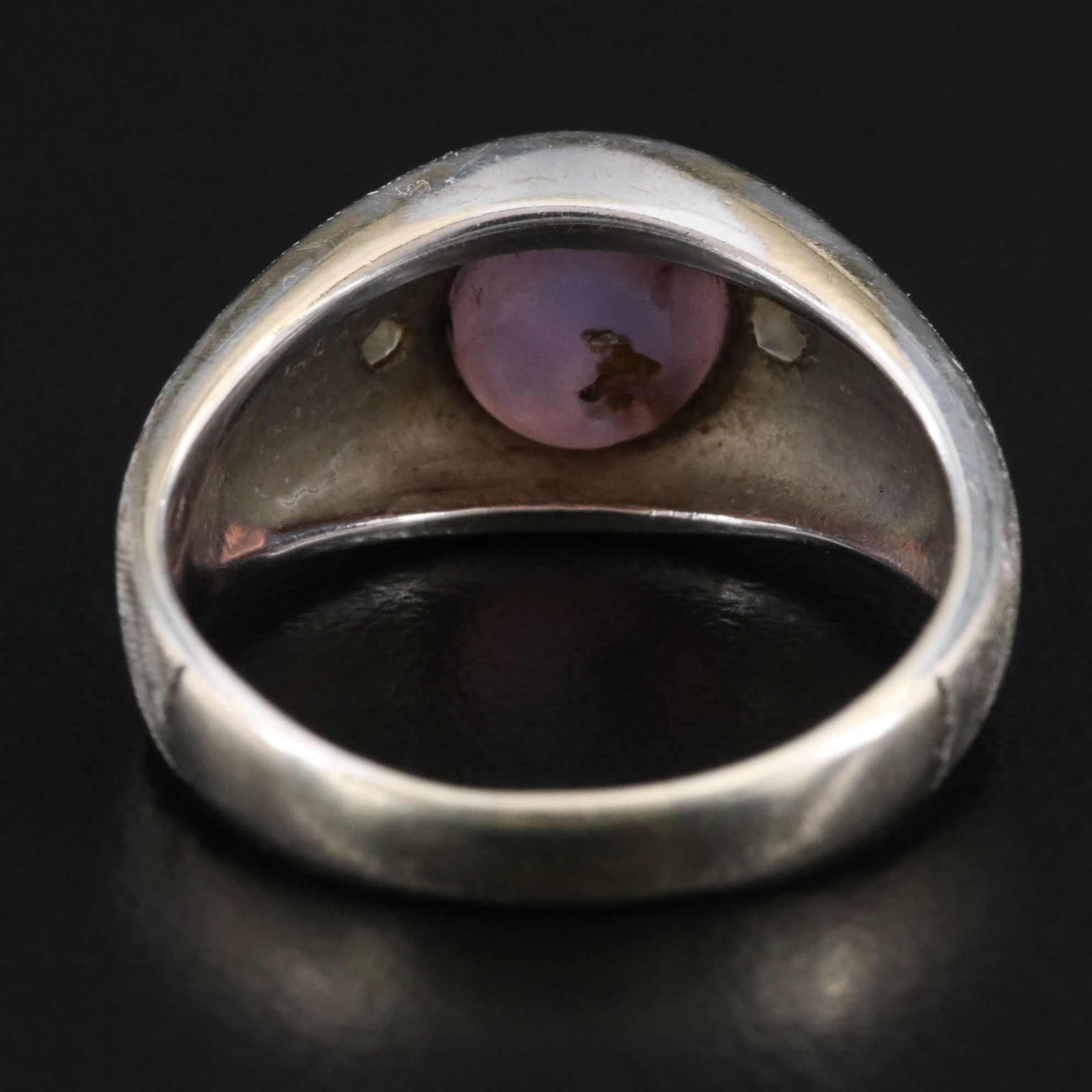 Vintage 14K Star Sapphire and Diamond Ring