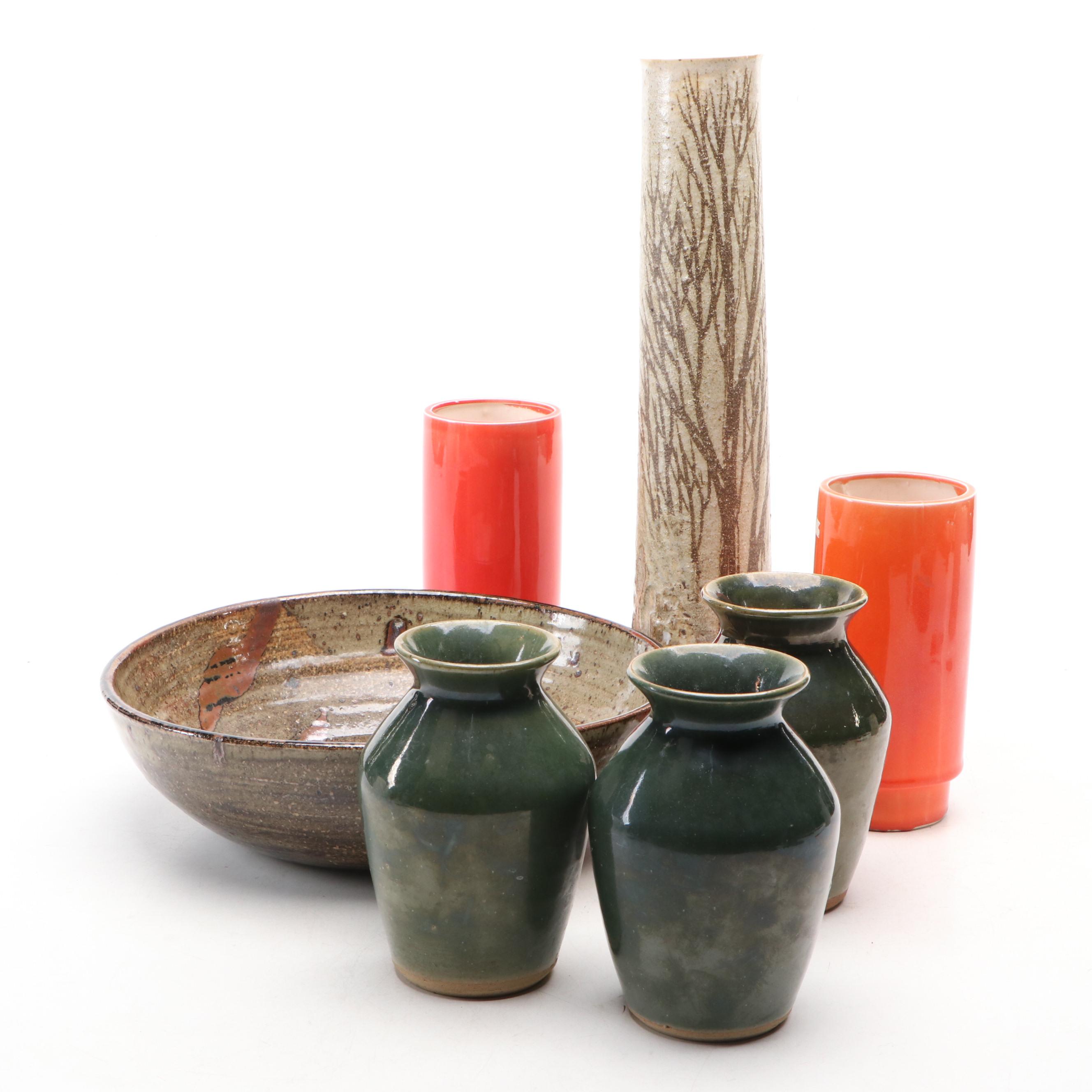 The Andersen Studio Art Pottery Vase with More Ceramic Tableware