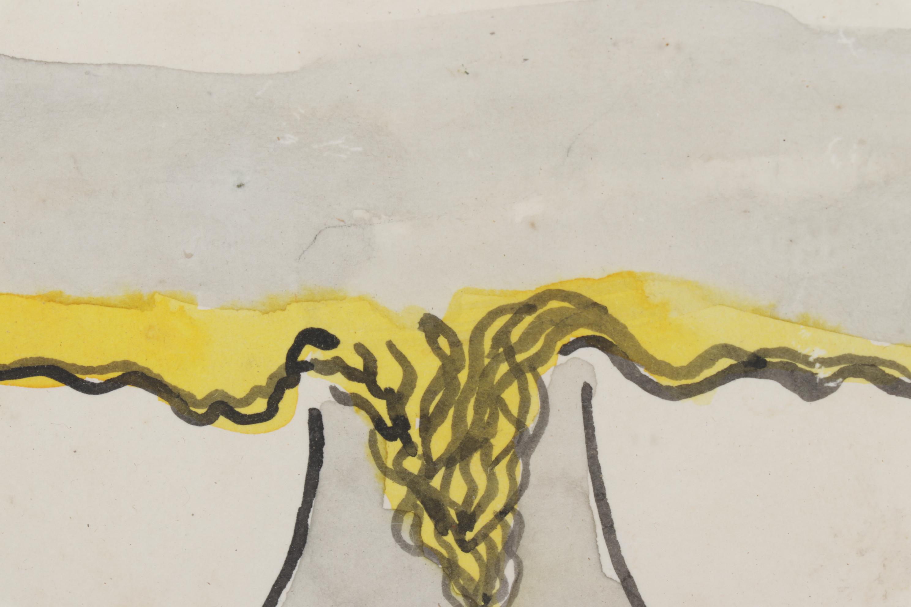 Abstract Watercolor Signed and Dated 1976