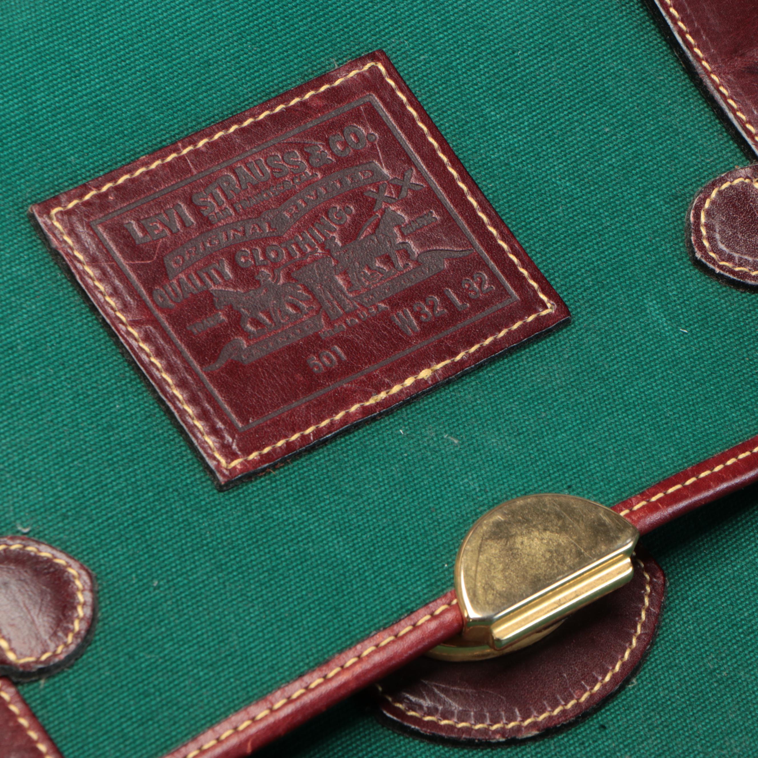 Levi Strauss "Levi's 501 Blues" Framed Advertising with Levi Strauss Satchel