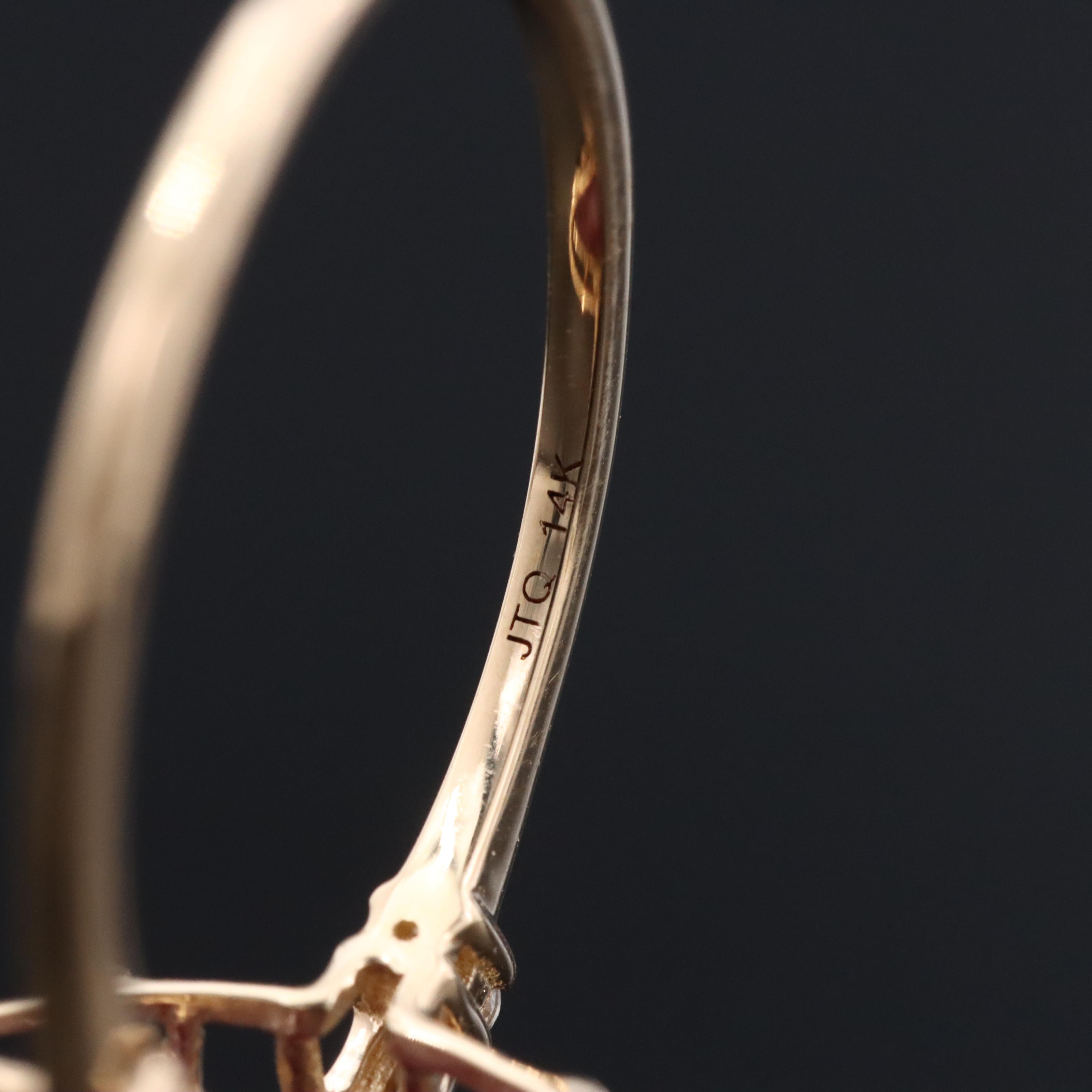 14K 3.89 CT Ruby and White Sapphire Ring