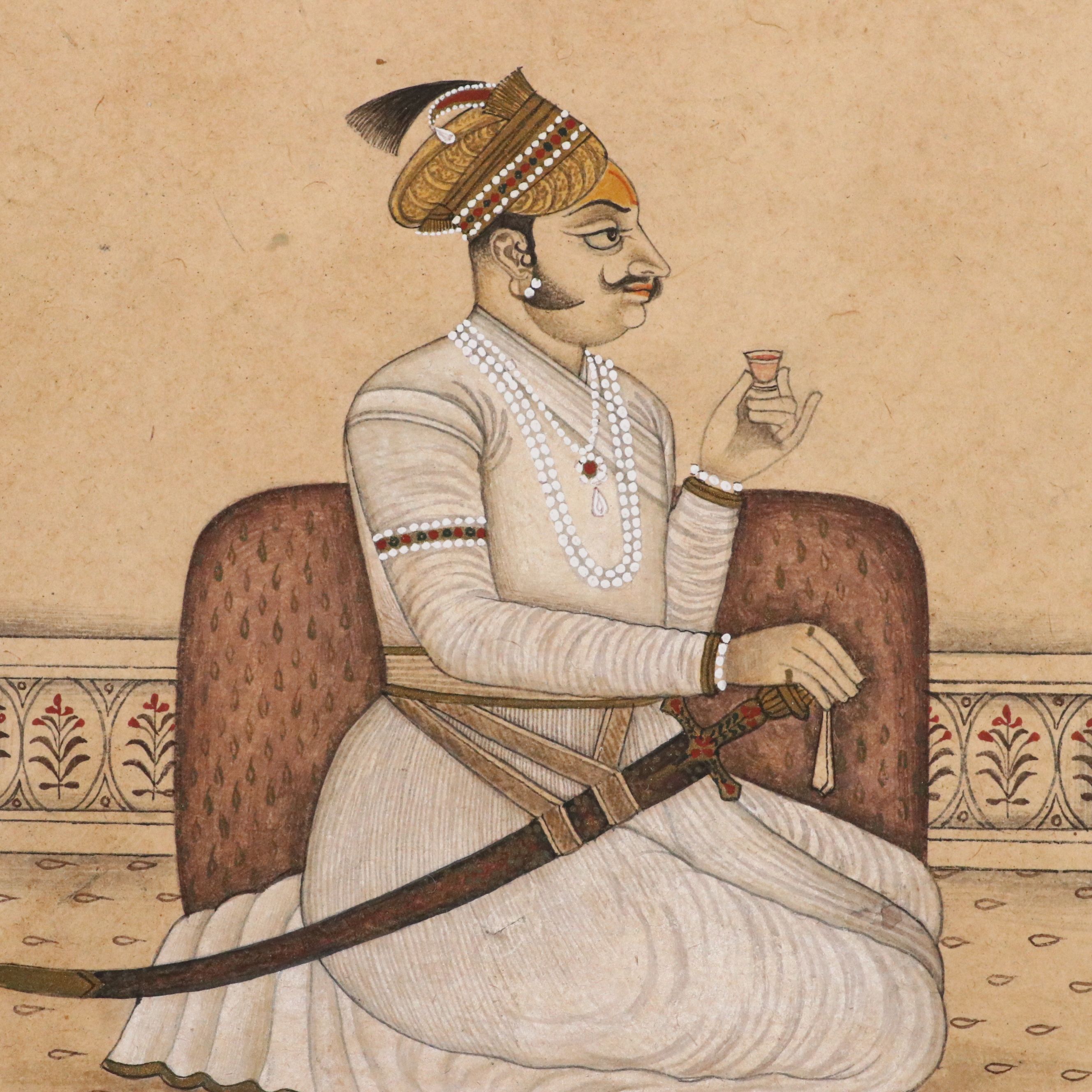 Antique Mughal Indian Illuminated Manuscript Pages