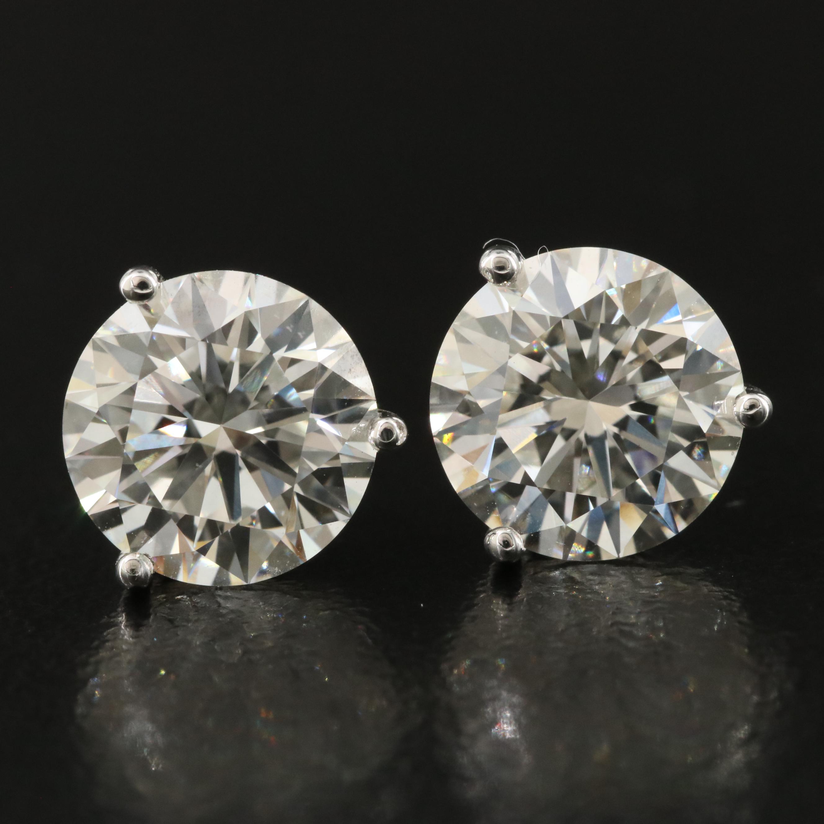 18K 4.00 CTW Lab Grown Diamond Solitaire Earrings