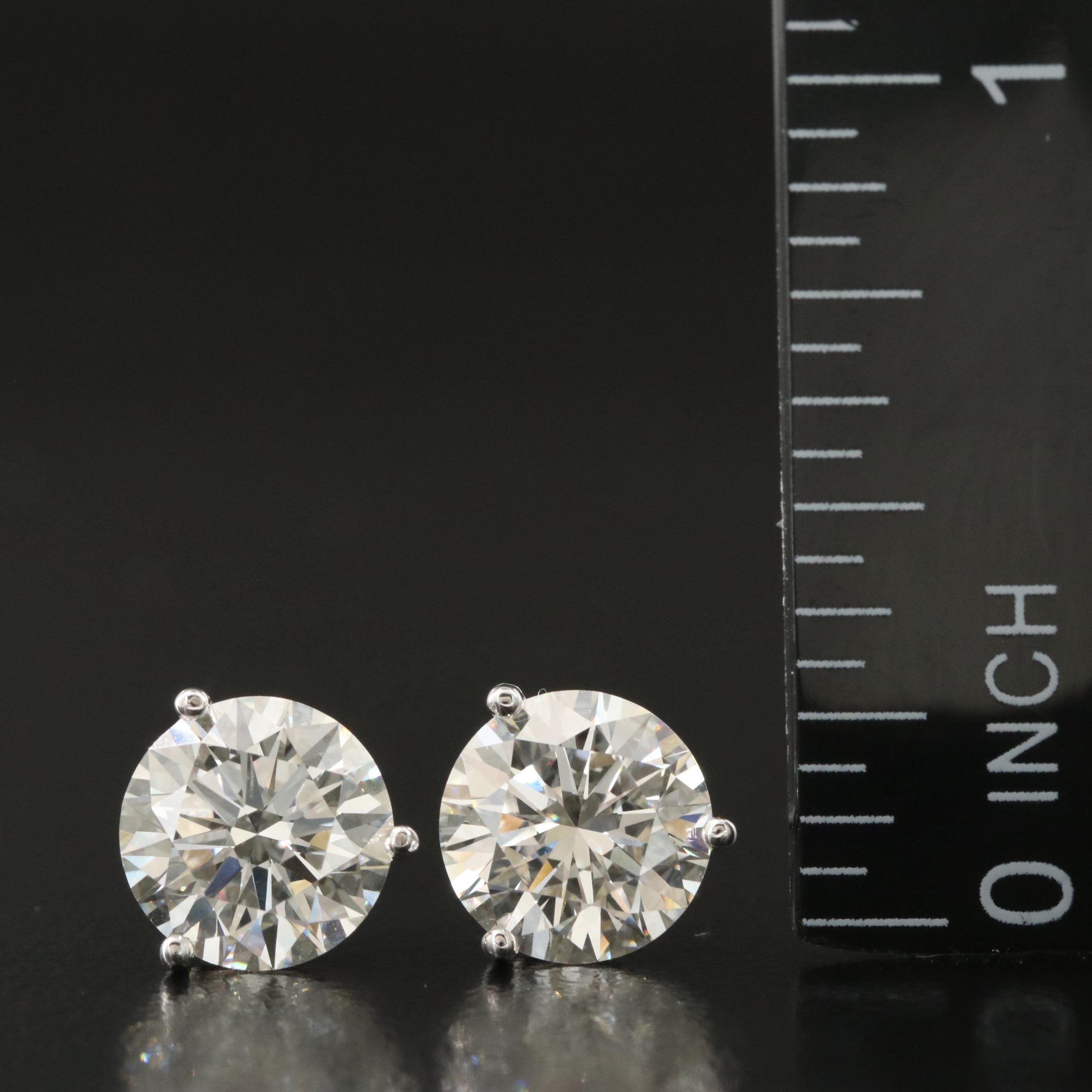 18K 4.00 CTW Lab Grown Diamond Solitaire Earrings