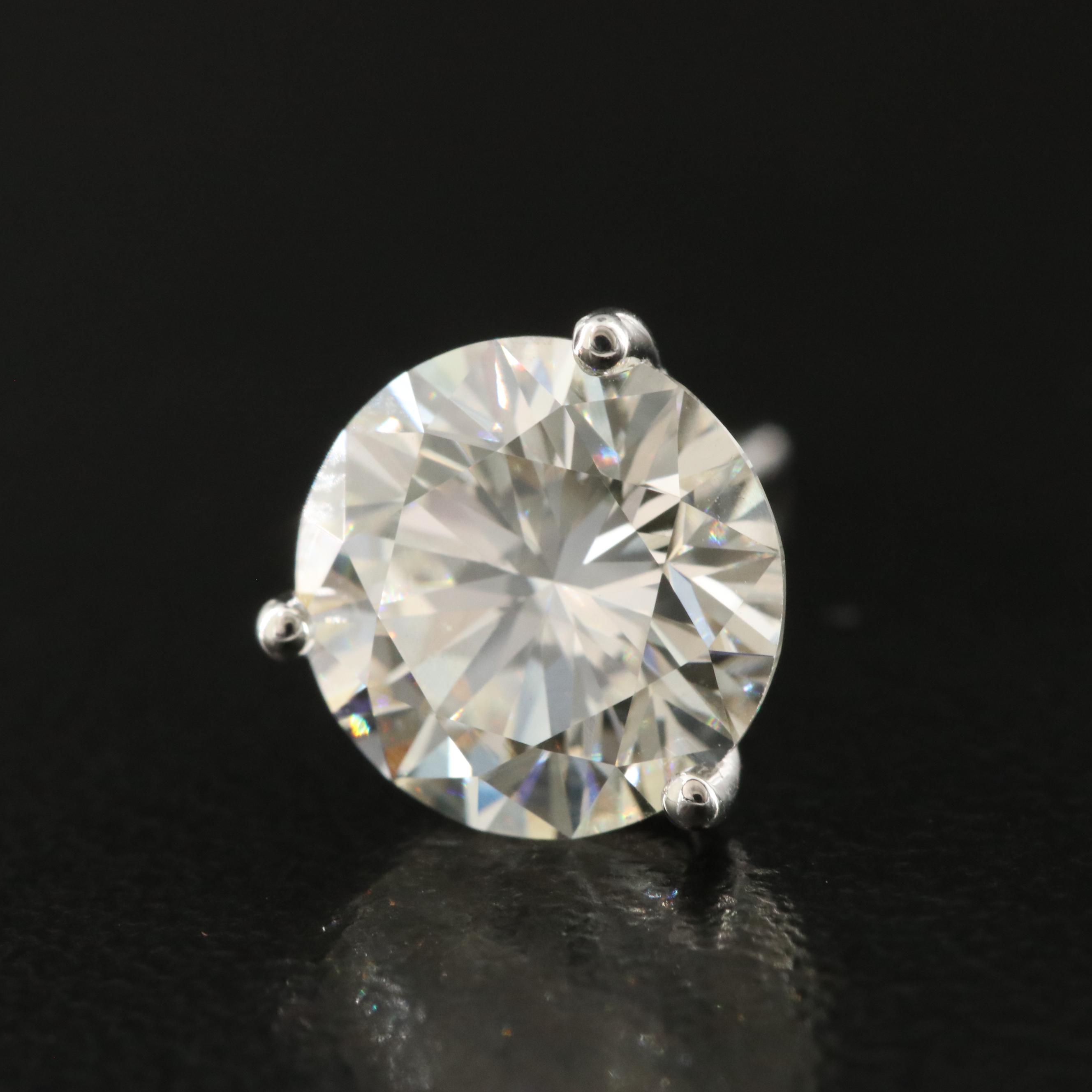 18K 4.00 CTW Lab Grown Diamond Solitaire Earrings