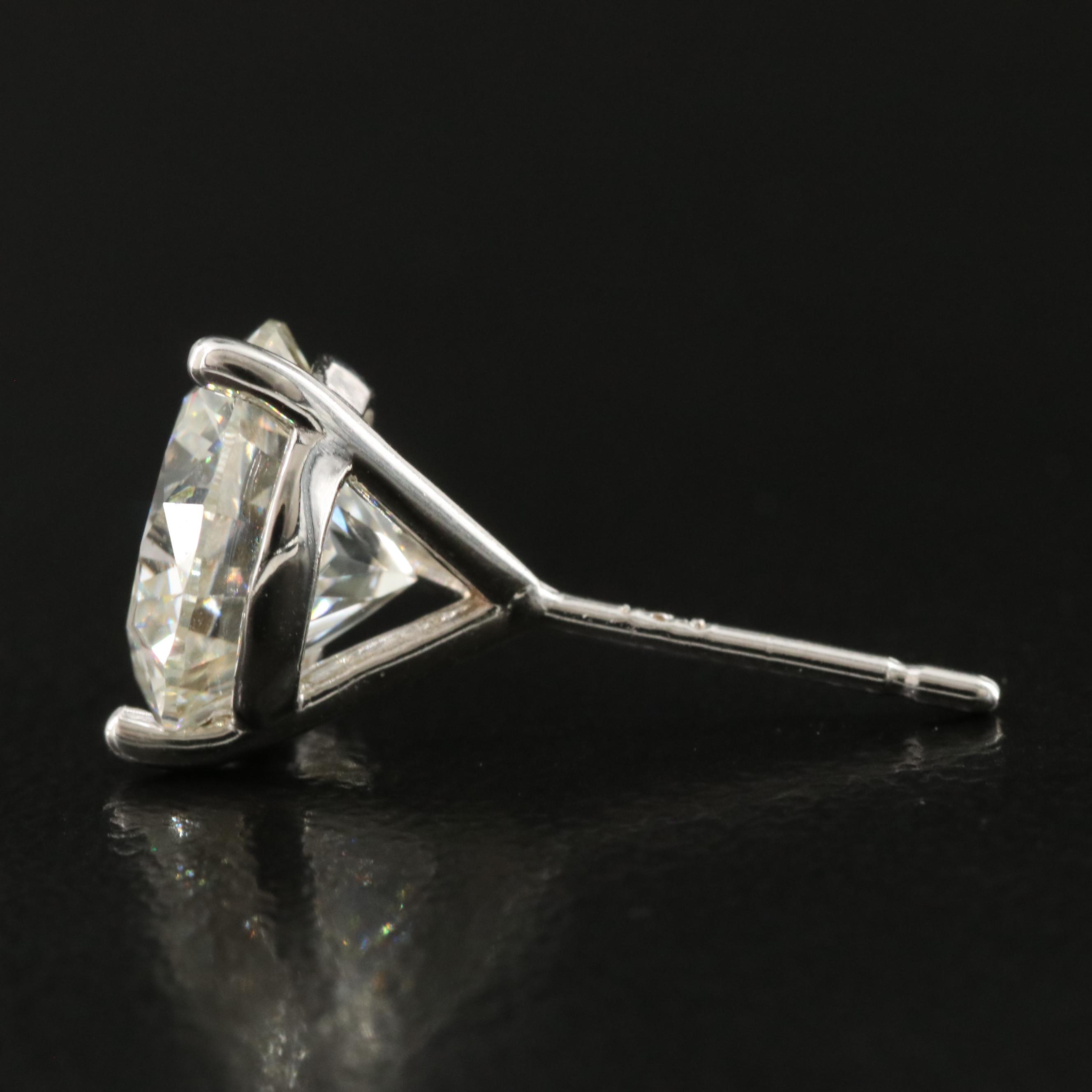 18K 4.00 CTW Lab Grown Diamond Solitaire Earrings