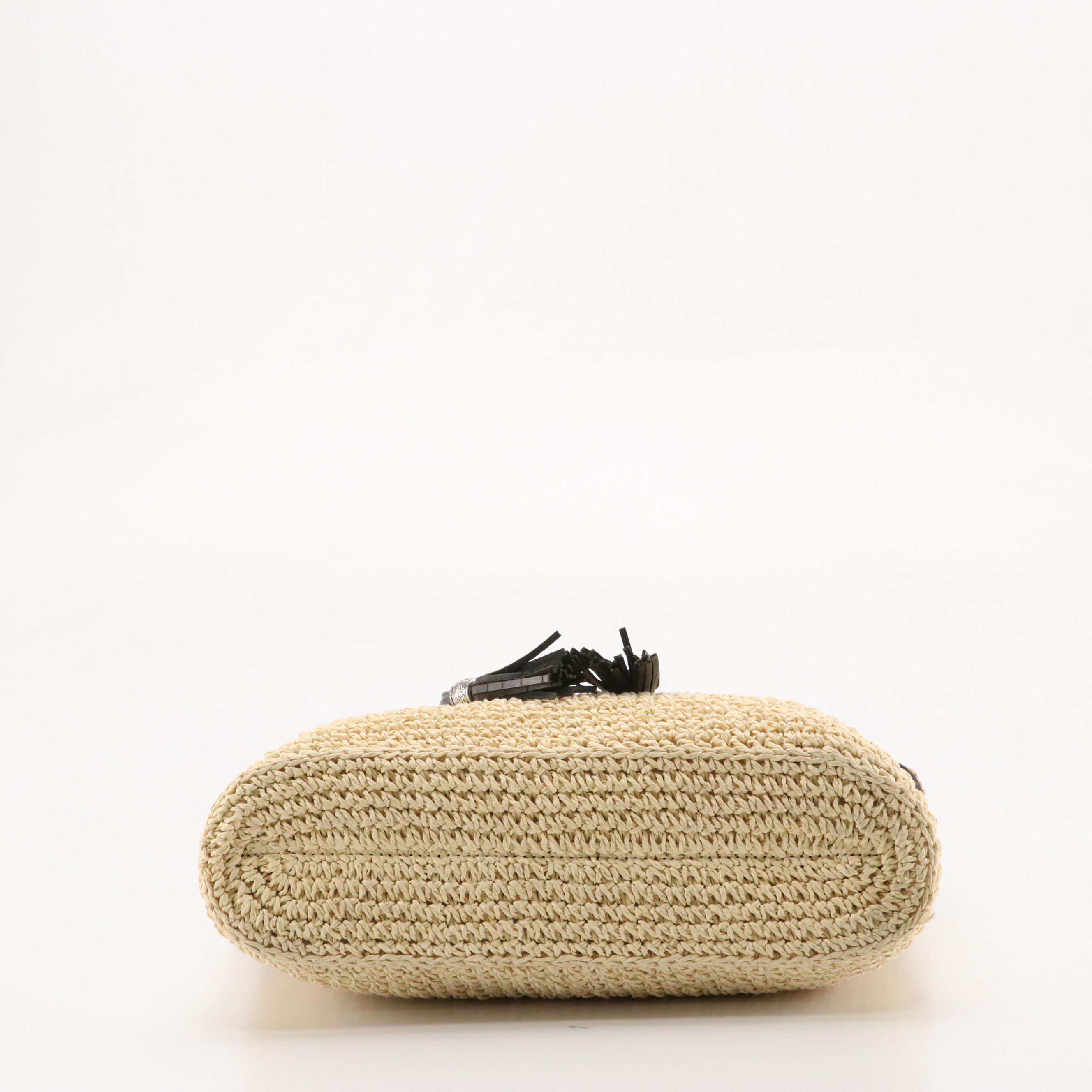 Brighton Tye Woven Raffia Shoulder Bag and Petunia Floral Textile Tote w/ Boxes