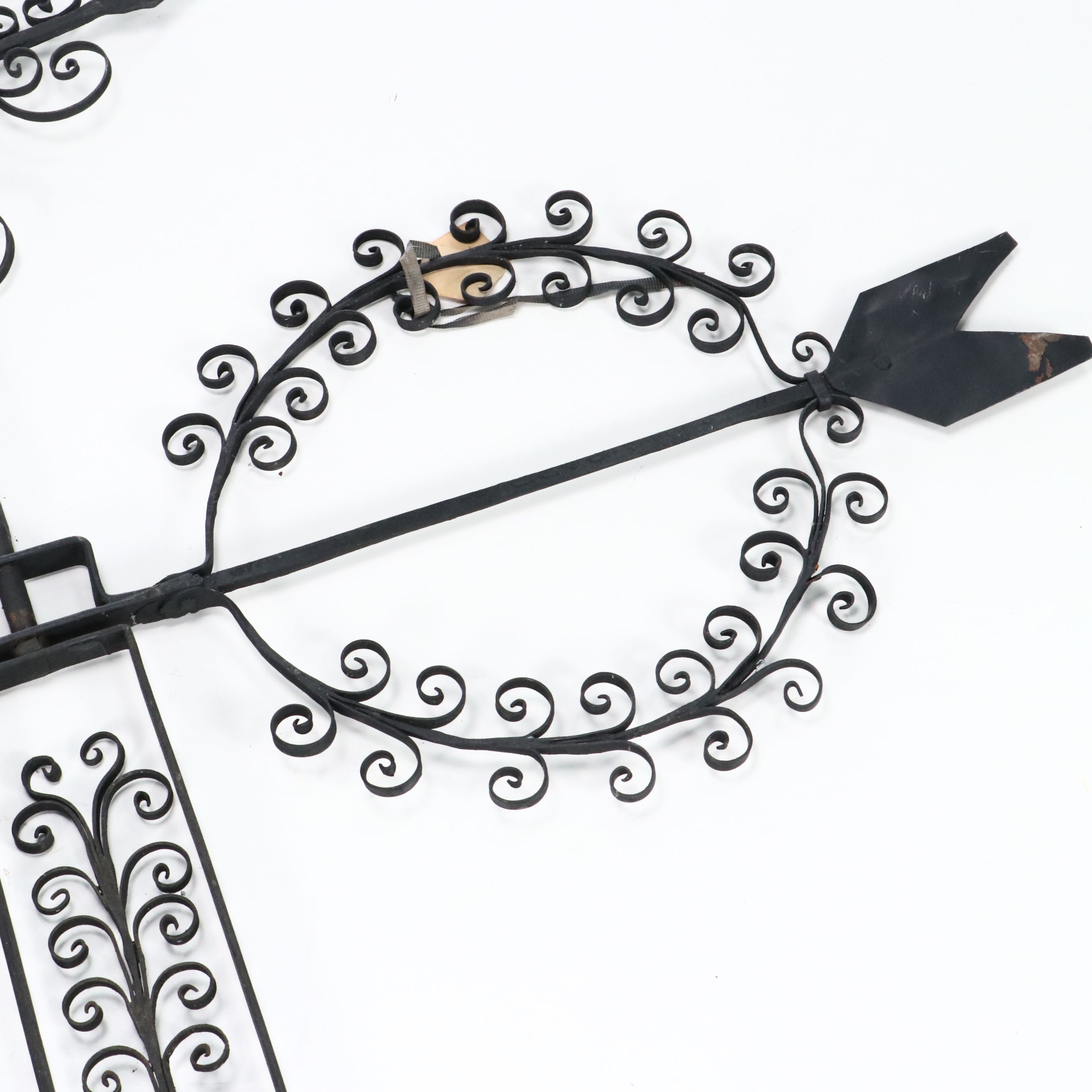 Folk Art Cast Iron Rooster Weather Vane