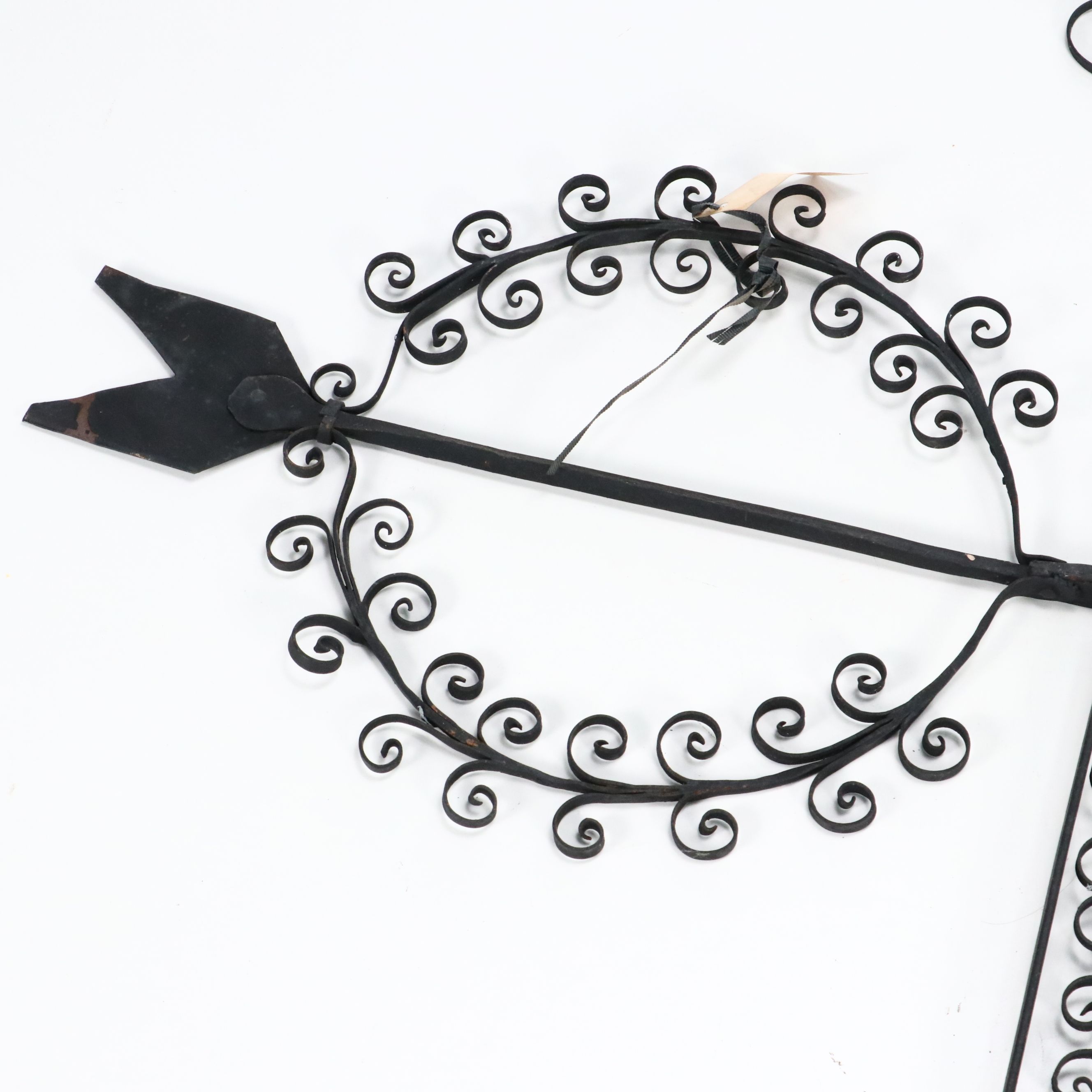 Folk Art Cast Iron Rooster Weather Vane