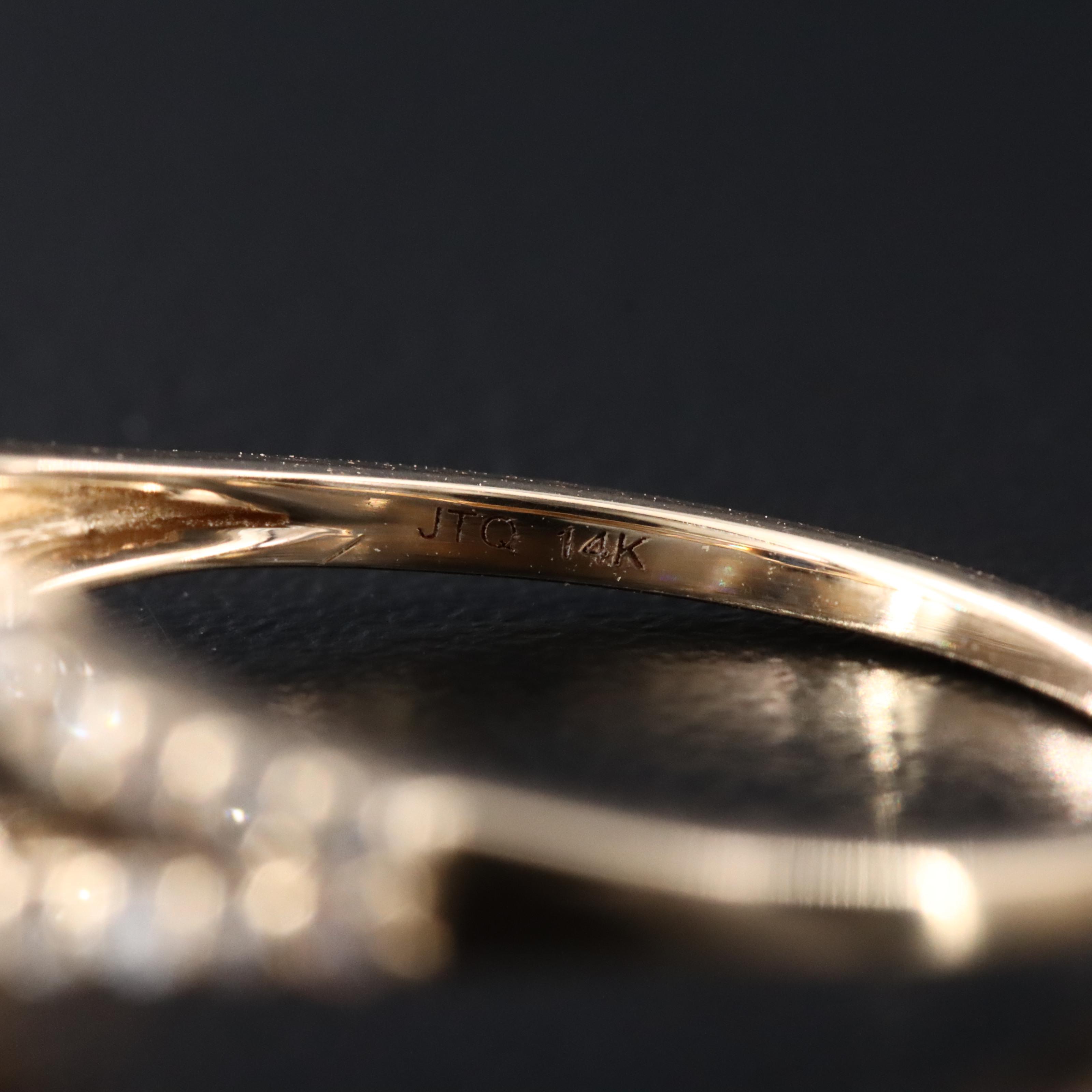 14K 1.37 CT Sapphire and White Sapphire Ring