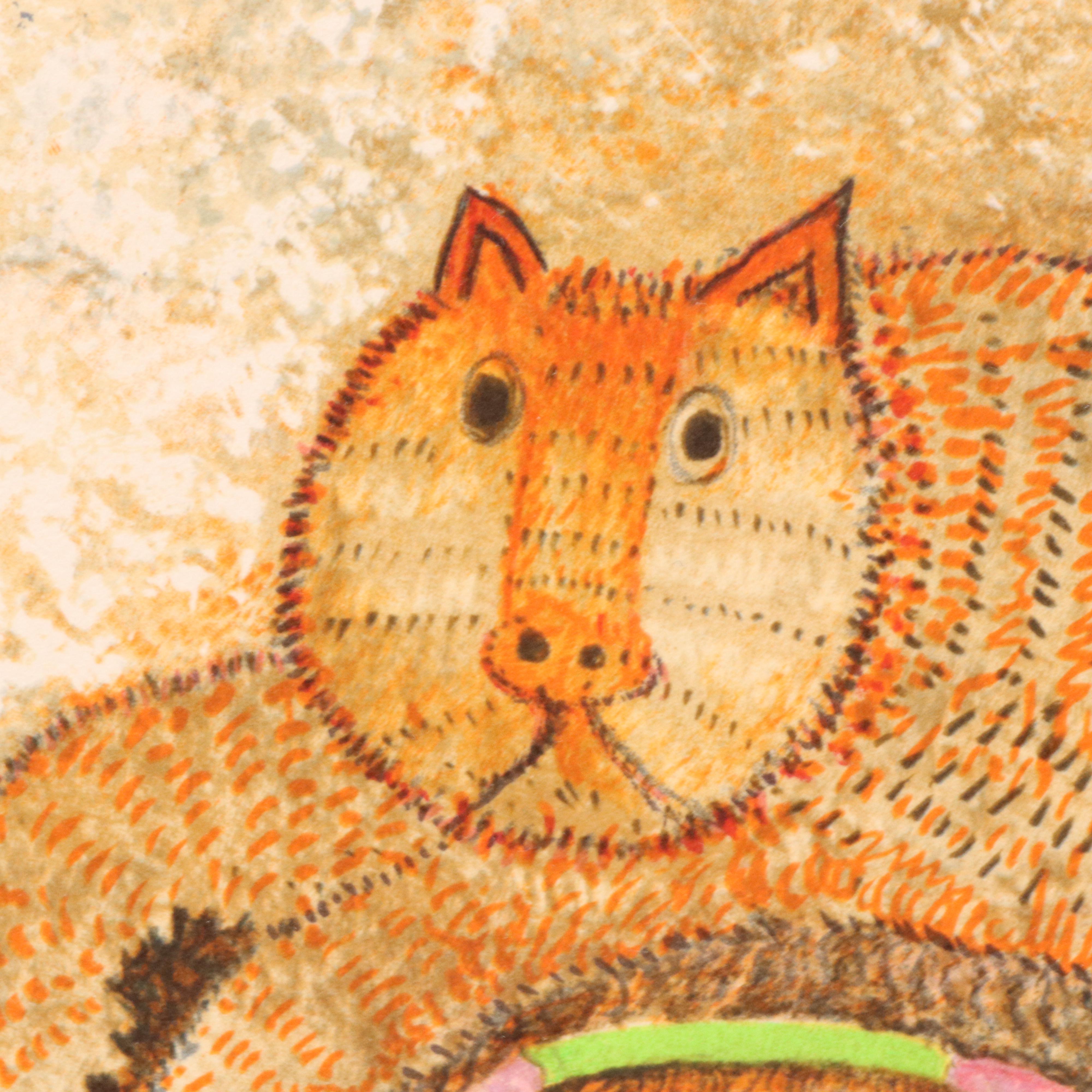 Graciela Rodo Boulanger Color Lithograph "Premiers Compagnons"