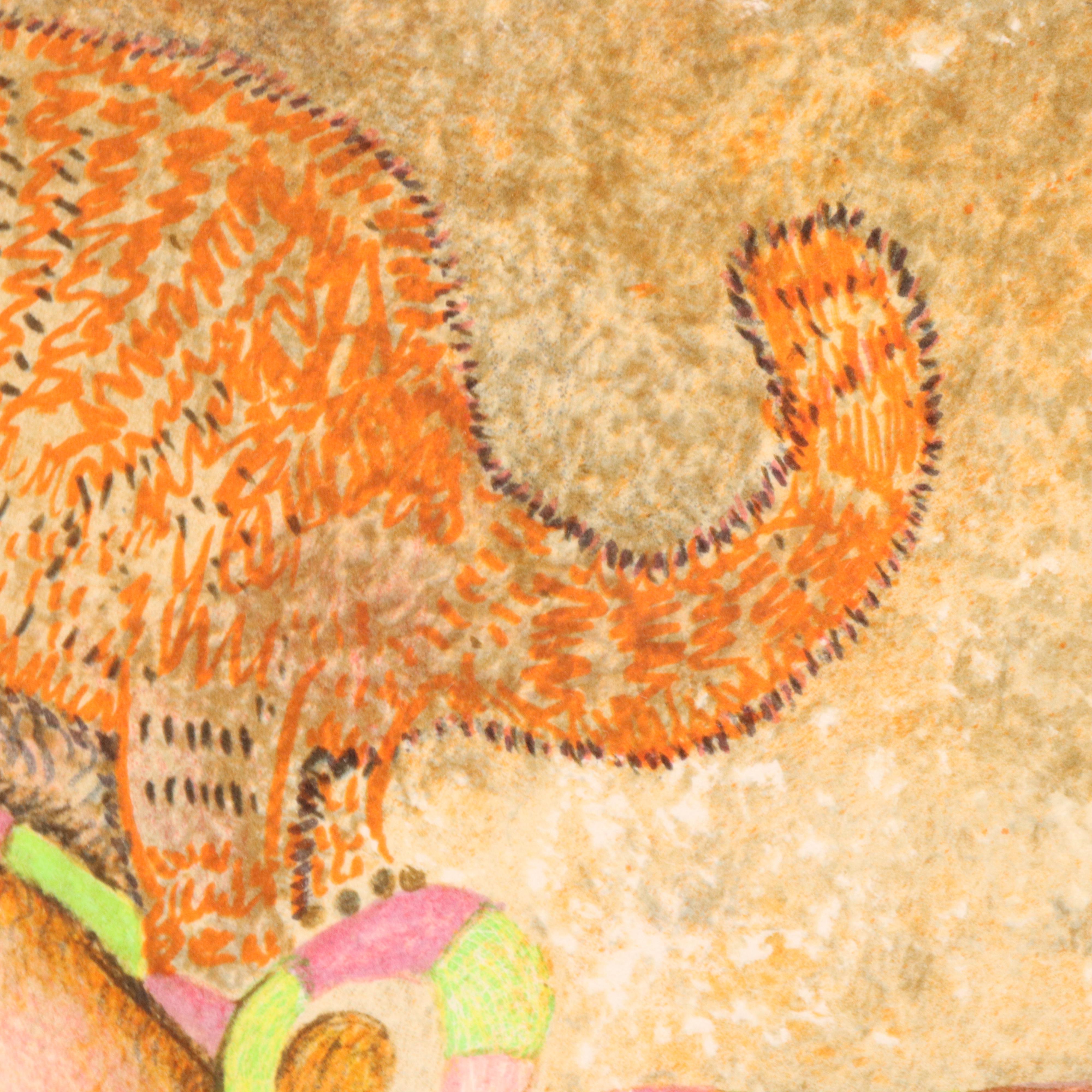 Graciela Rodo Boulanger Color Lithograph "Premiers Compagnons"