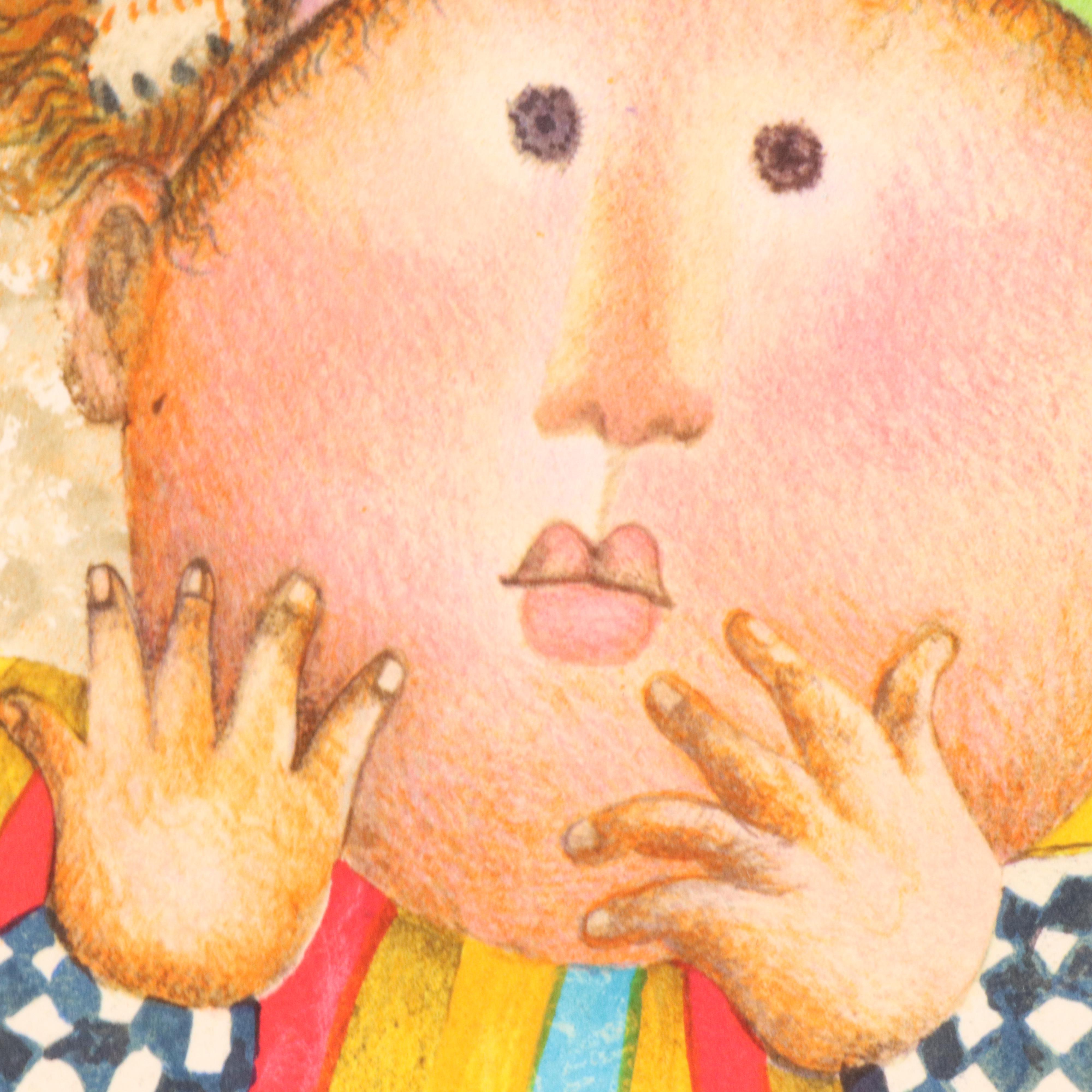 Graciela Rodo Boulanger Color Lithograph "Premiers Compagnons"