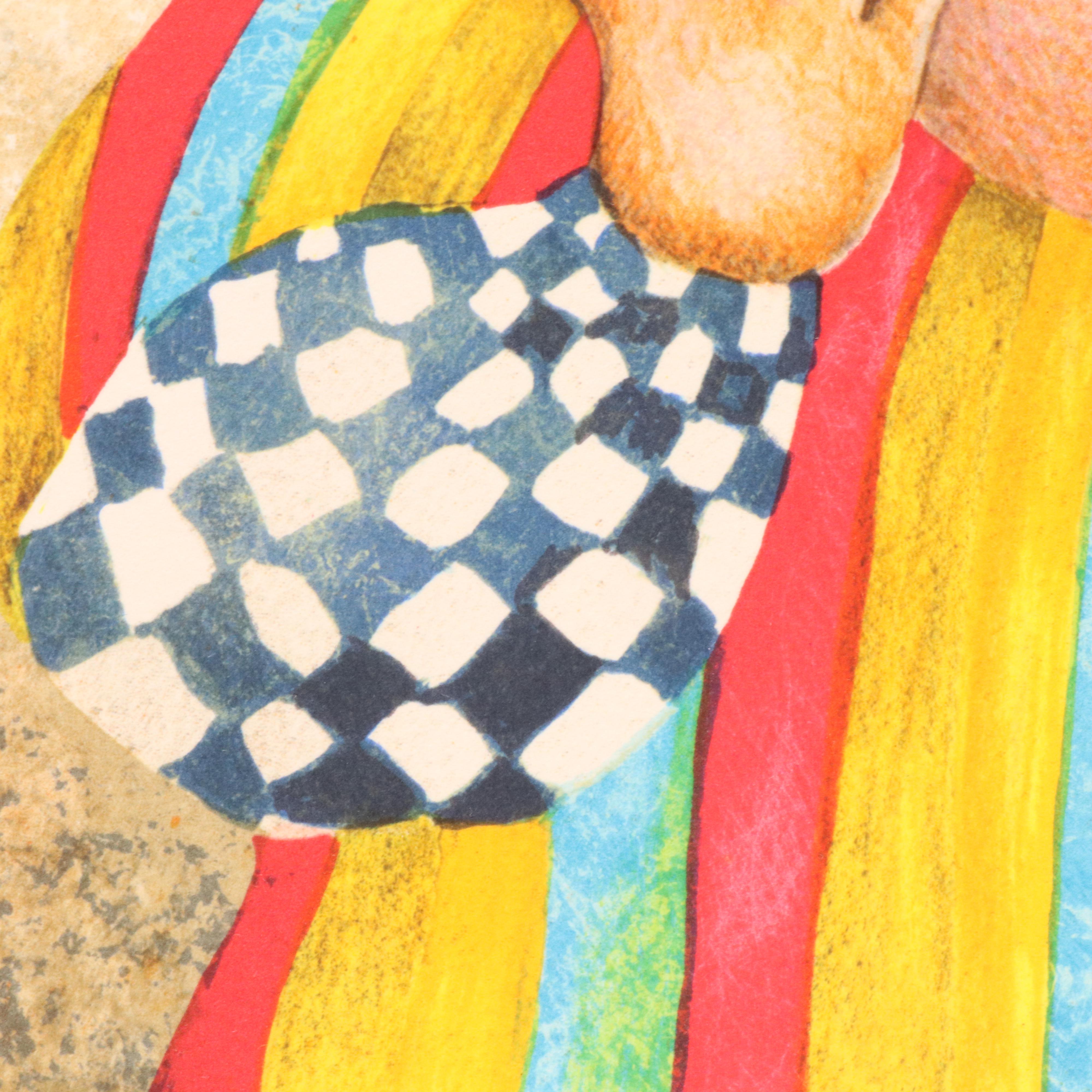 Graciela Rodo Boulanger Color Lithograph "Premiers Compagnons"