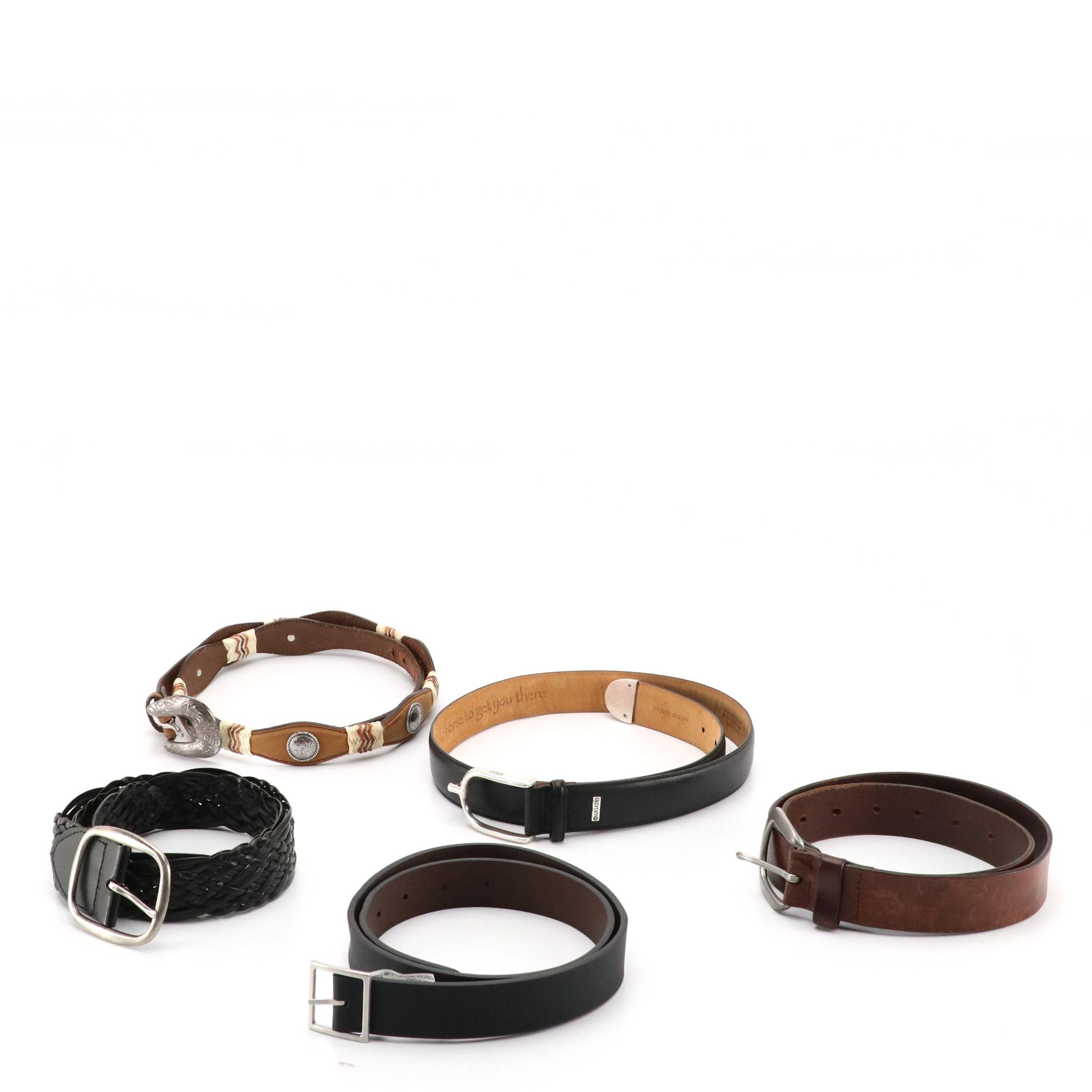 Men's Tony Lama, Ariat, Old Navy, and Target Leather Belts