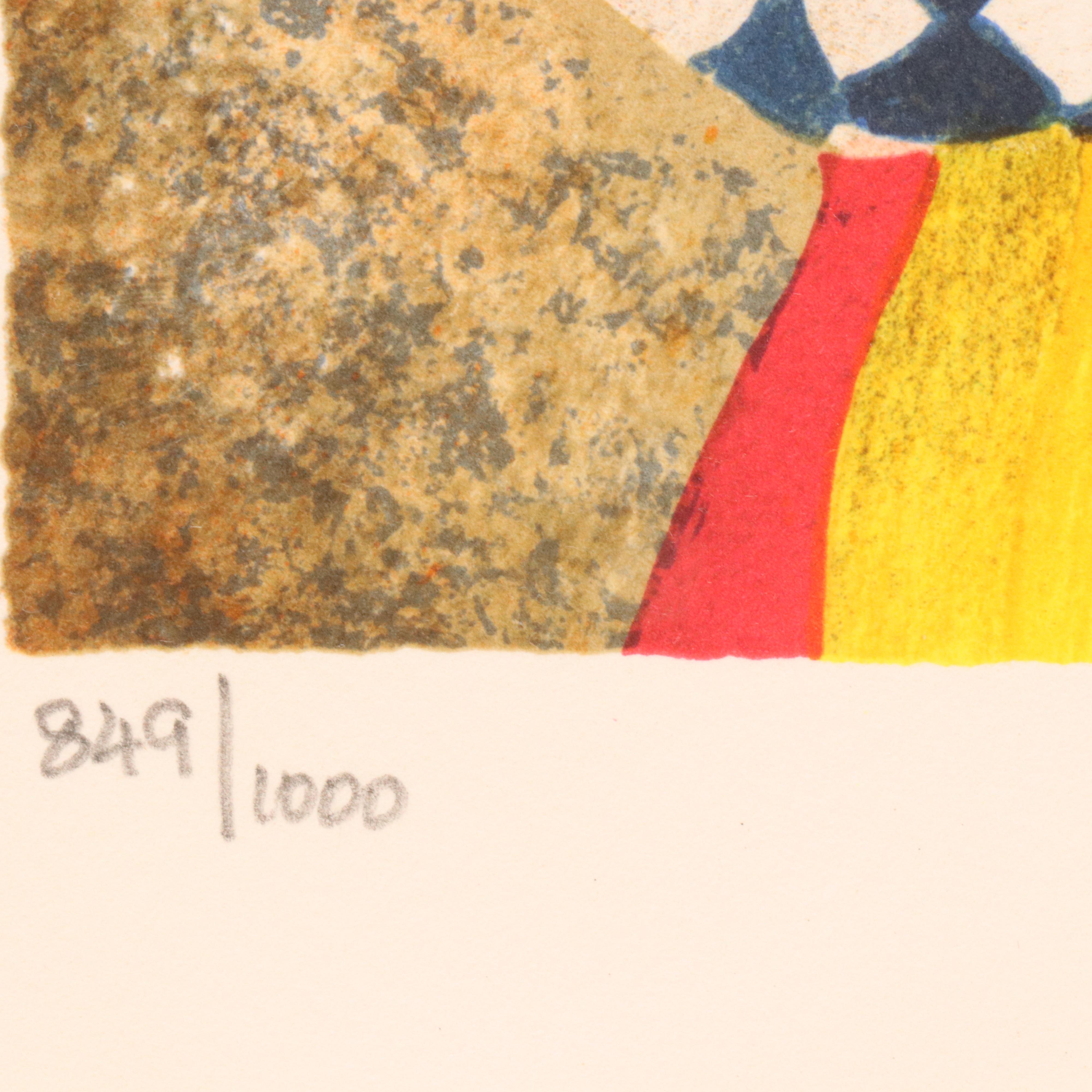 Graciela Rodo Boulanger Color Lithograph "Premiers Compagnons"