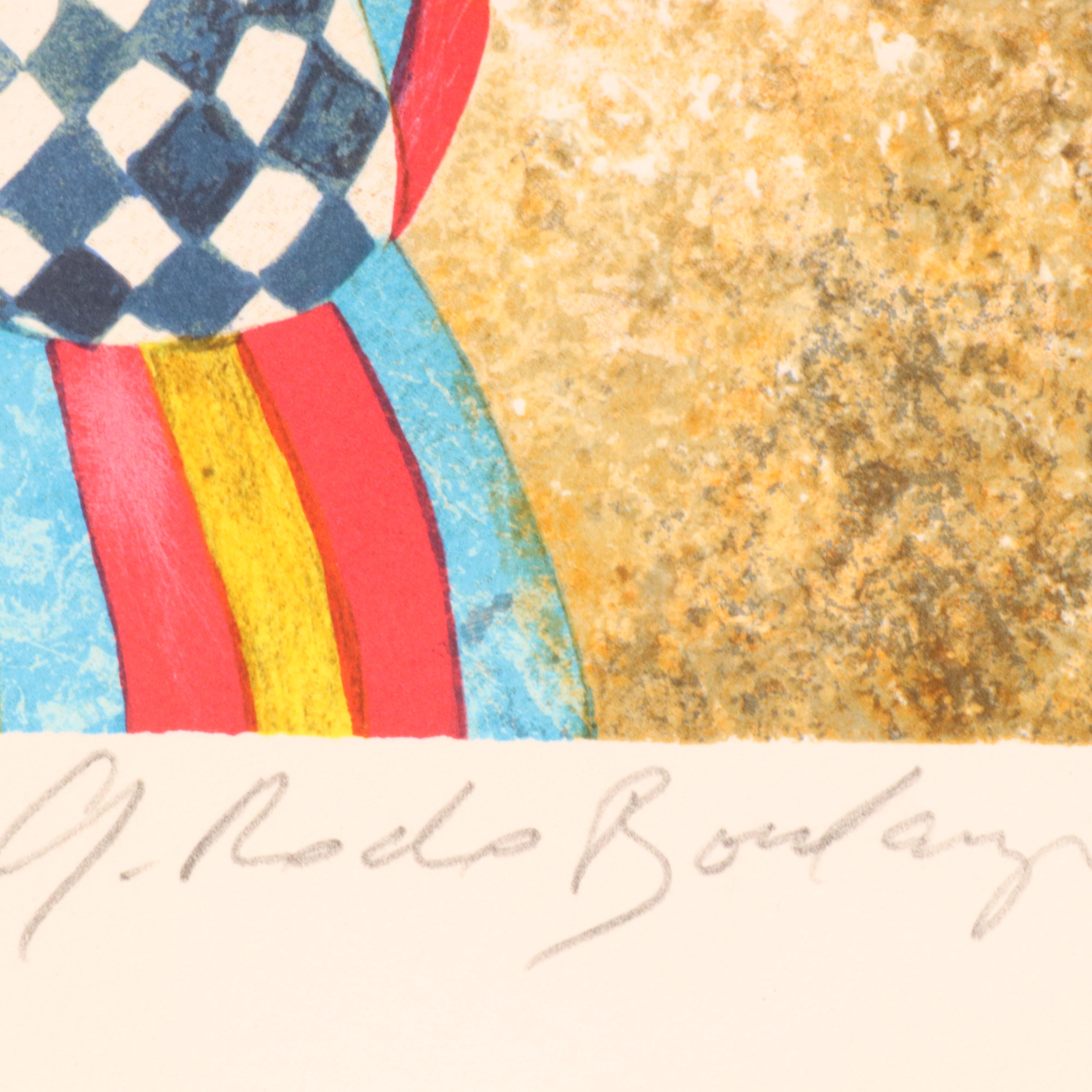 Graciela Rodo Boulanger Color Lithograph "Premiers Compagnons"