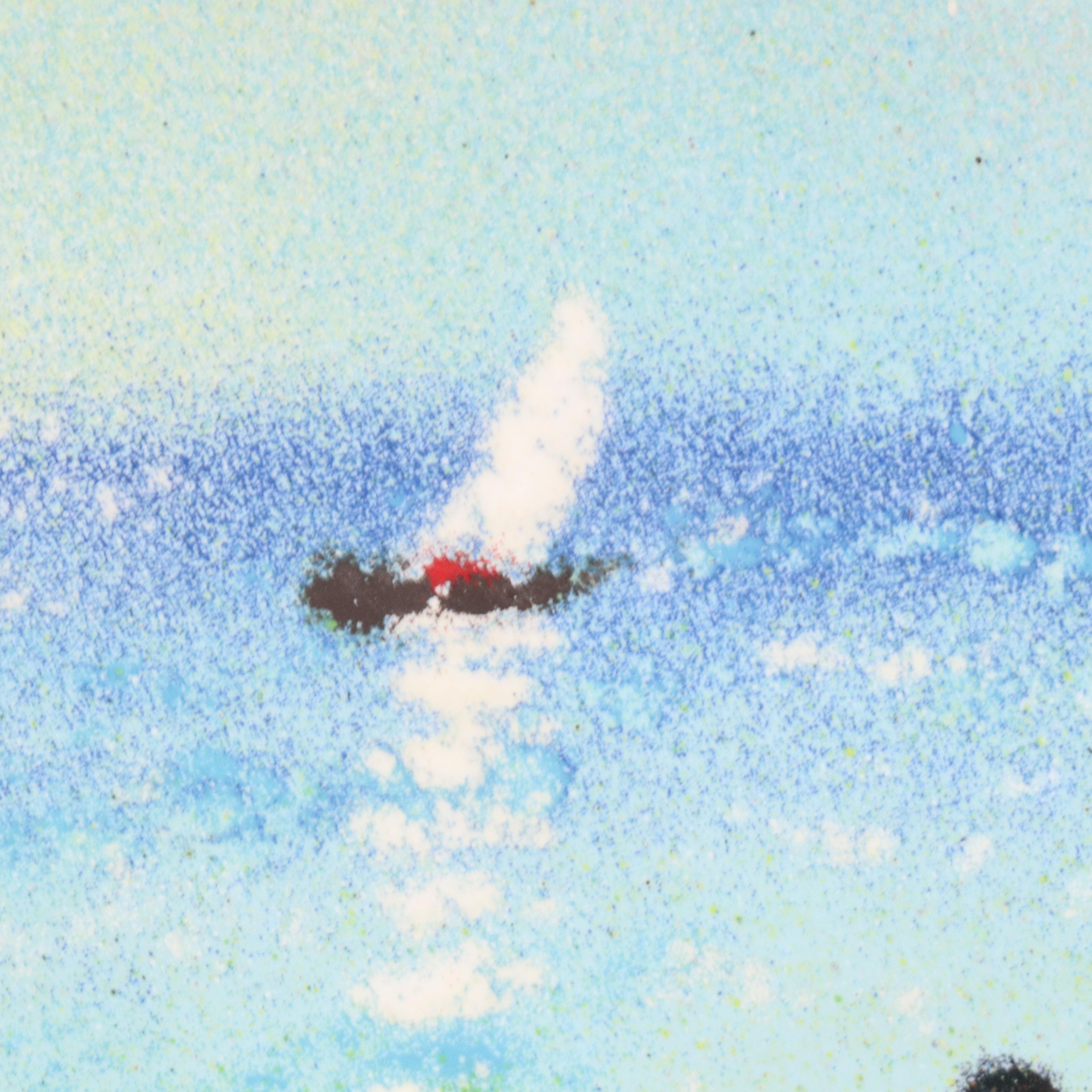 Louis Cardin Impressionist Figurative Enamel Painting on Copper