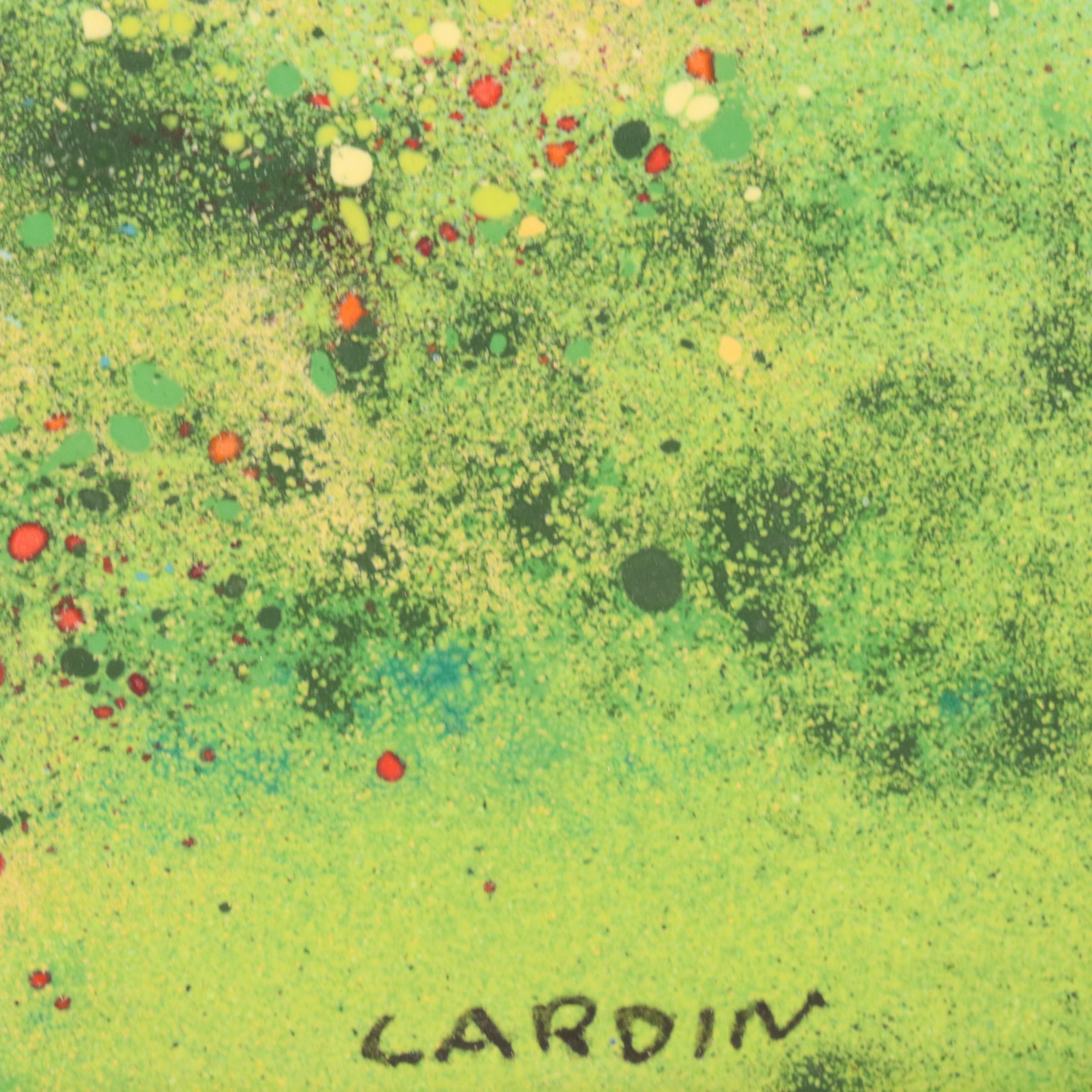 Louis Cardin Impressionist Figurative Enamel Painting on Copper