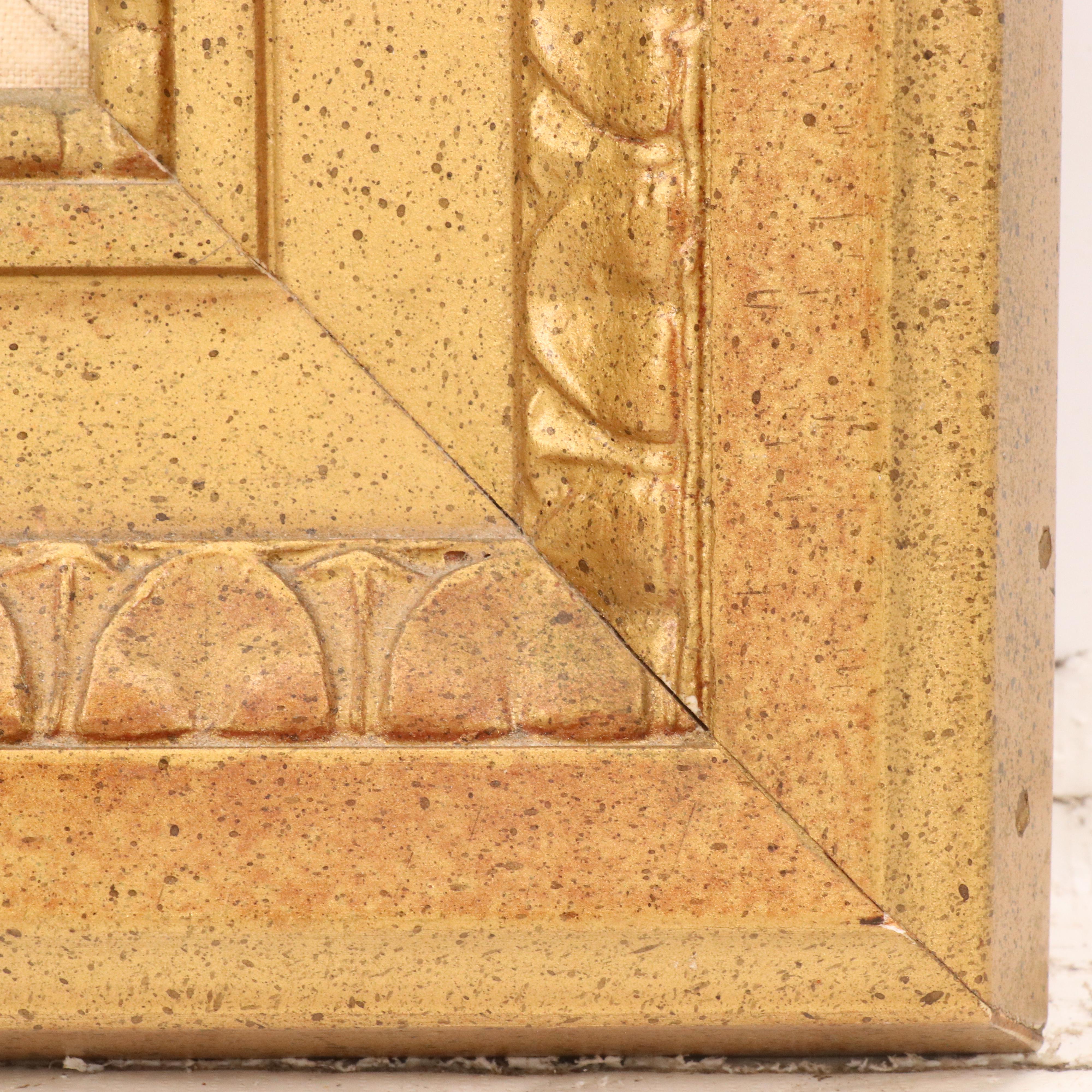 Louis Cardin Impressionist Figurative Enamel Painting on Copper