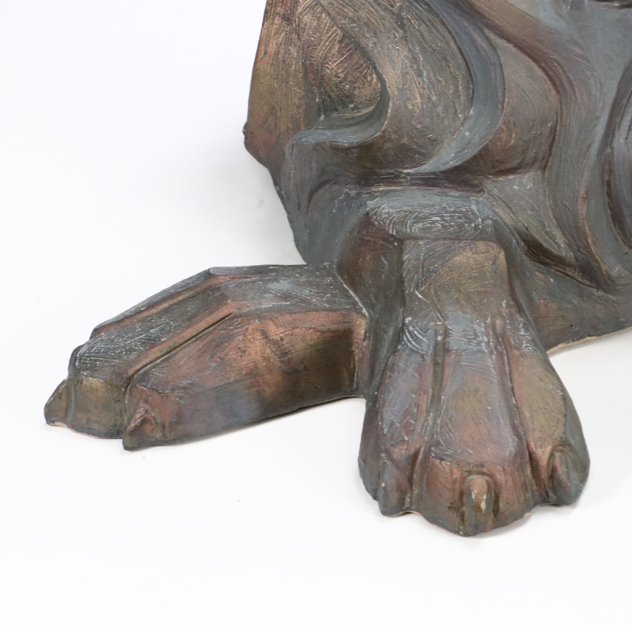 The Casey Collection Modernist Bronzed Finish Recumbent Lion, Late 20th Century