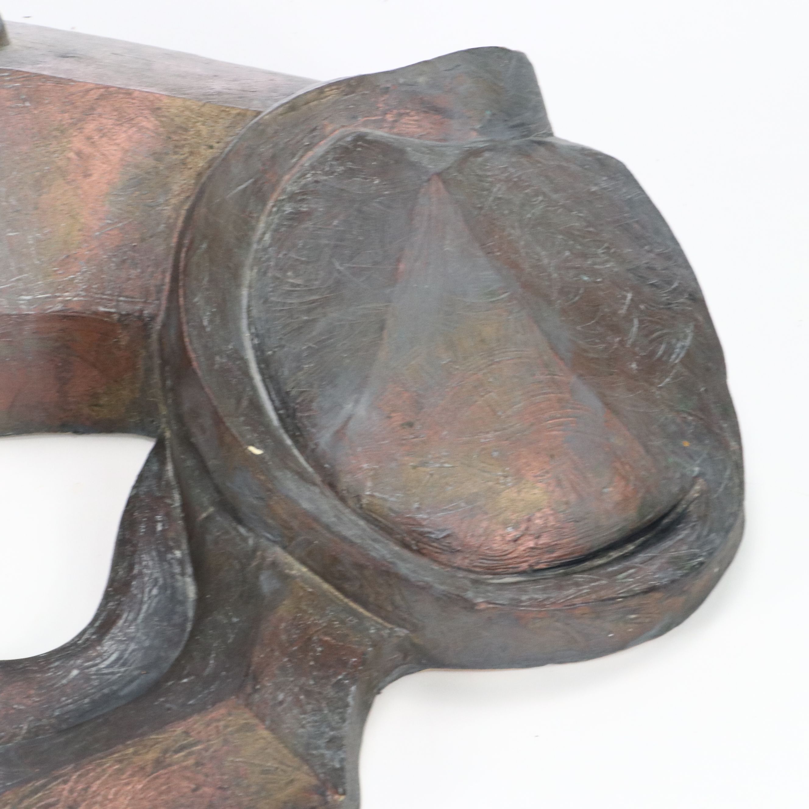 The Casey Collection Modernist Bronzed Finish Recumbent Lion, Late 20th Century