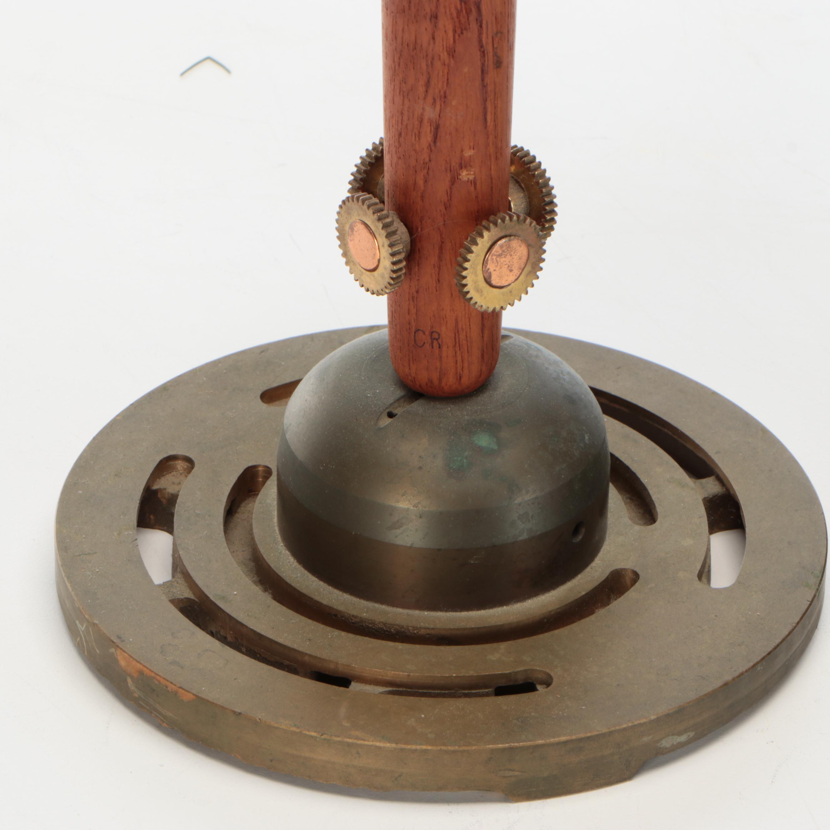 Mixed Metal and Wood Figural Sculptures