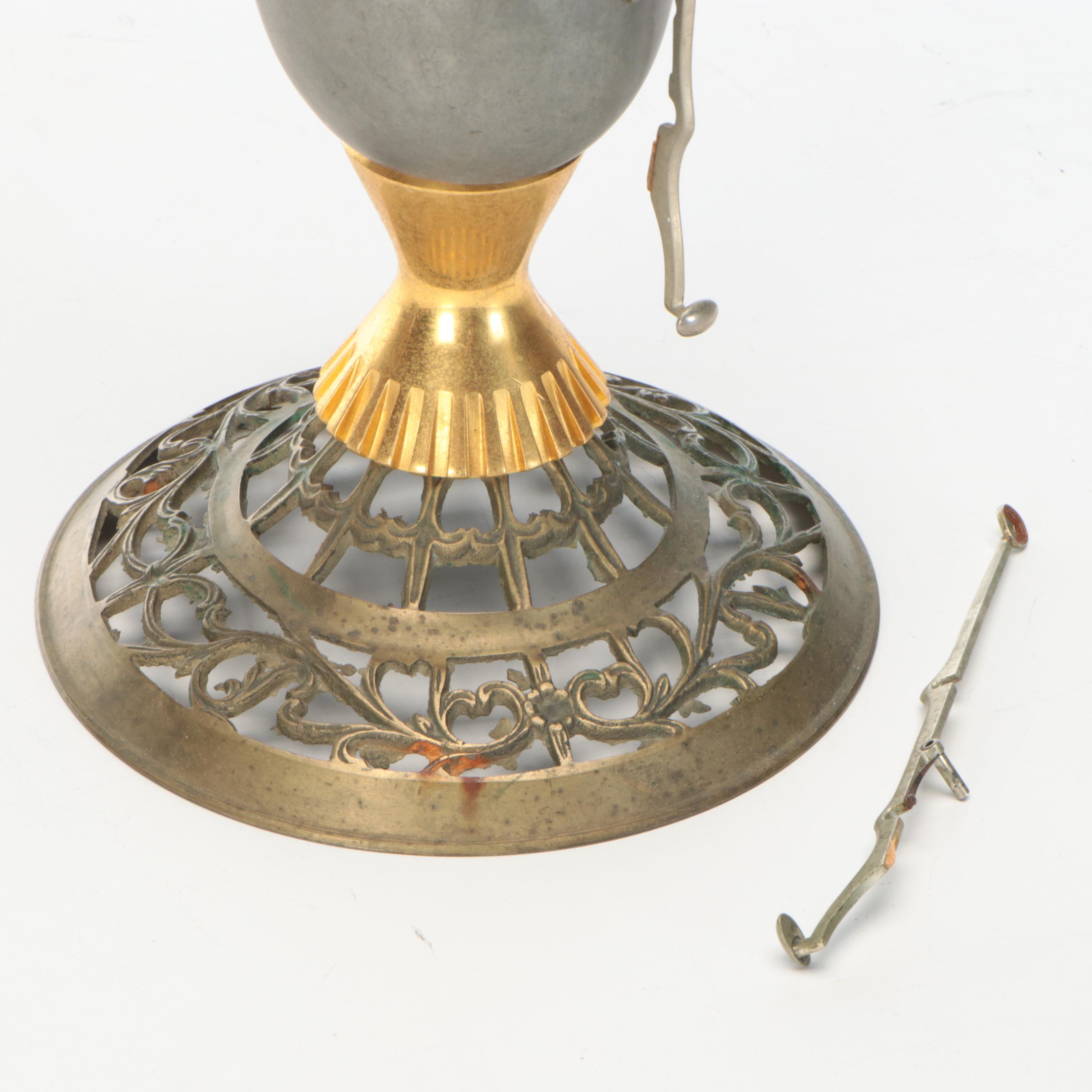 Mixed Metal and Wood Figural Sculptures