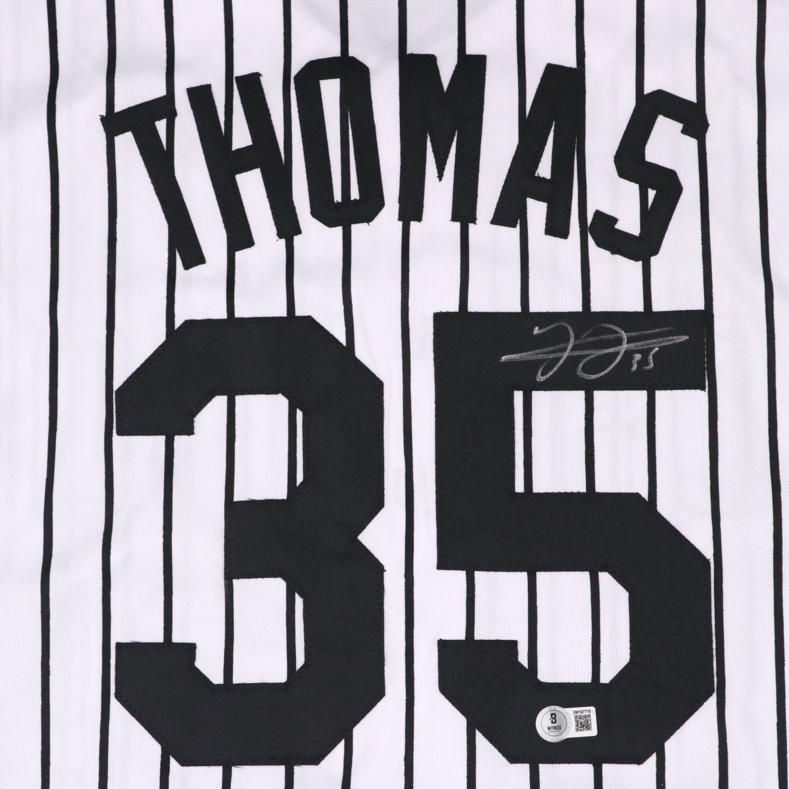 Frank Thomas Signed Chicago White Sox Baseball Jersey, Beckett