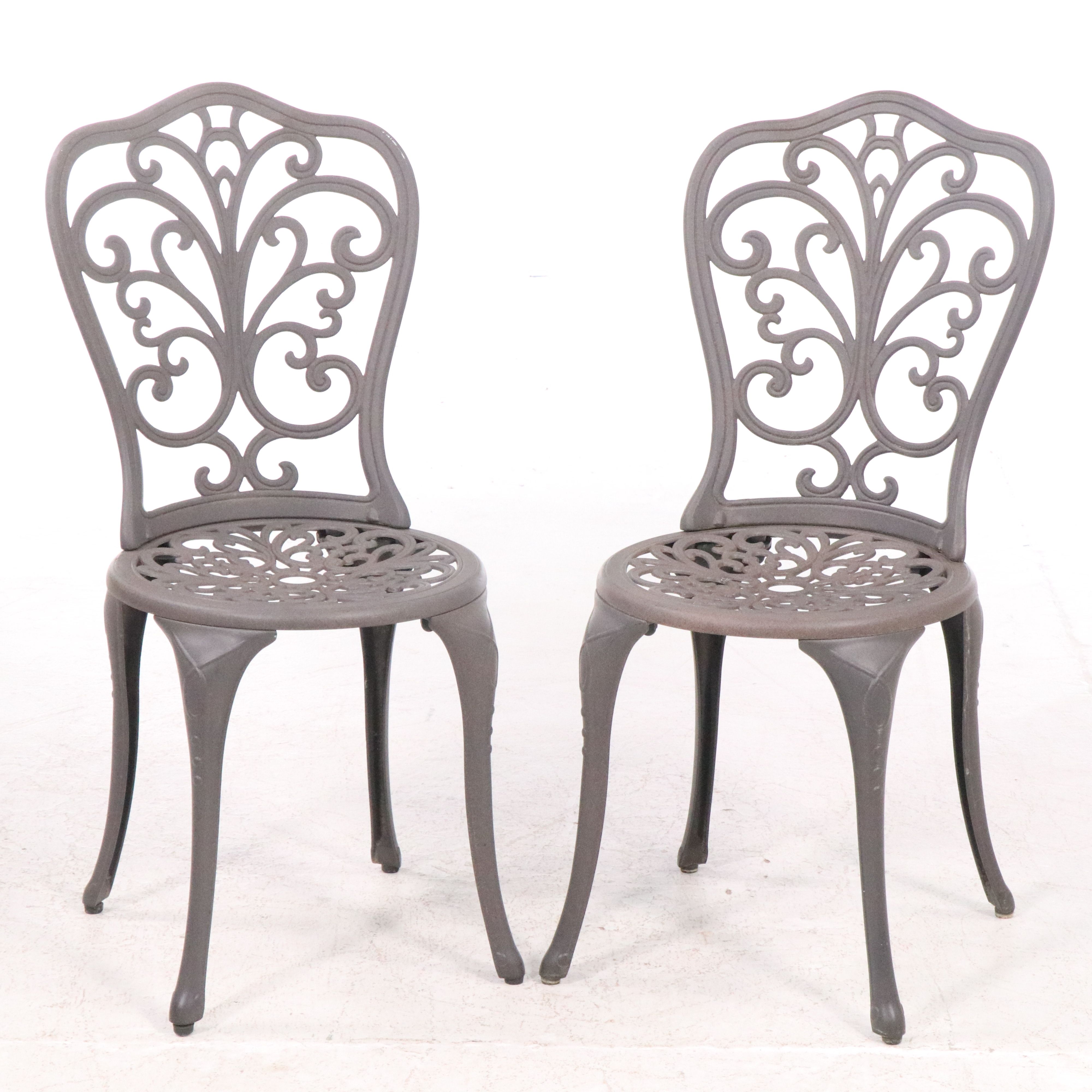 Victorian Style Cast Aluminum Three-Piece Bistro Dining Set