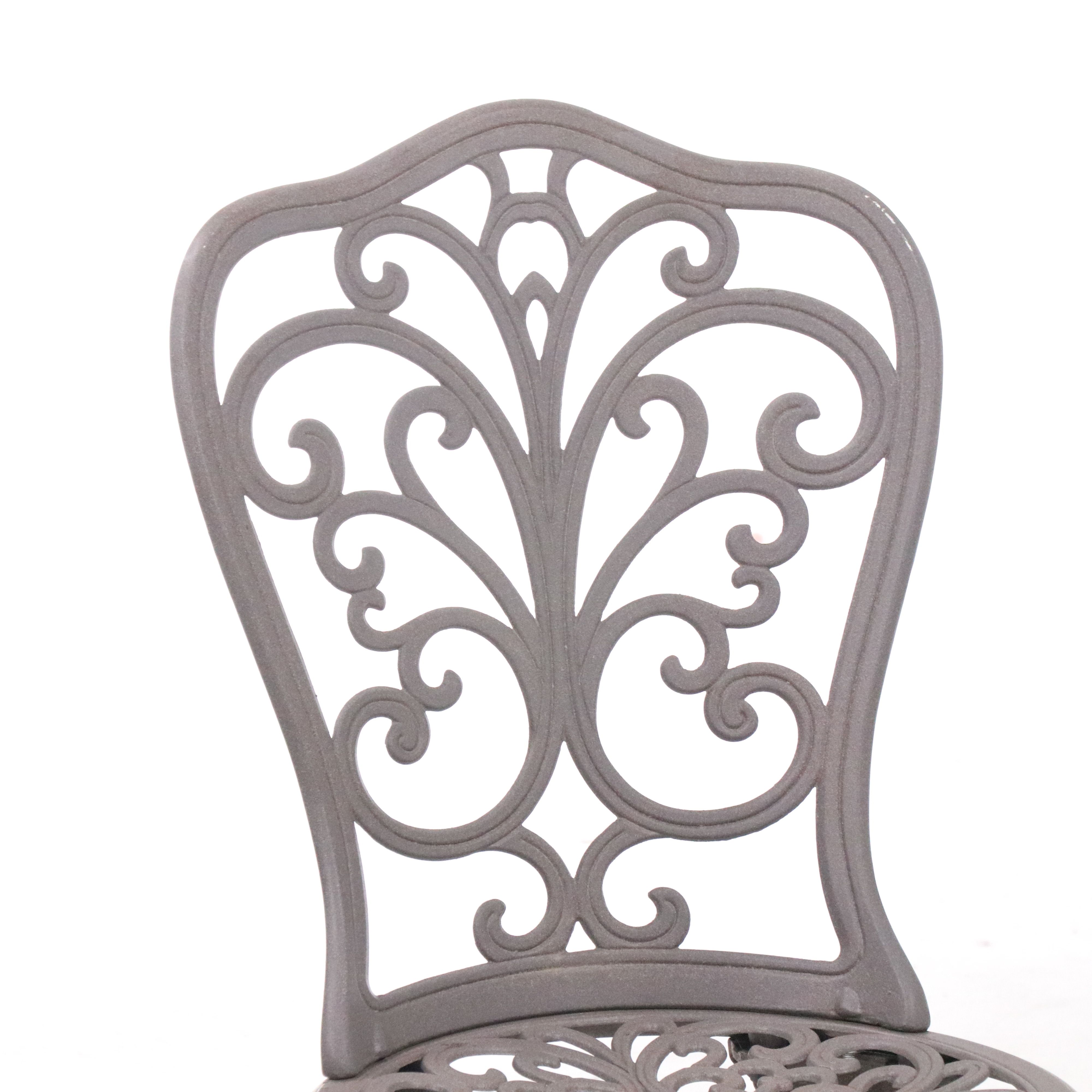 Victorian Style Cast Aluminum Three-Piece Bistro Dining Set