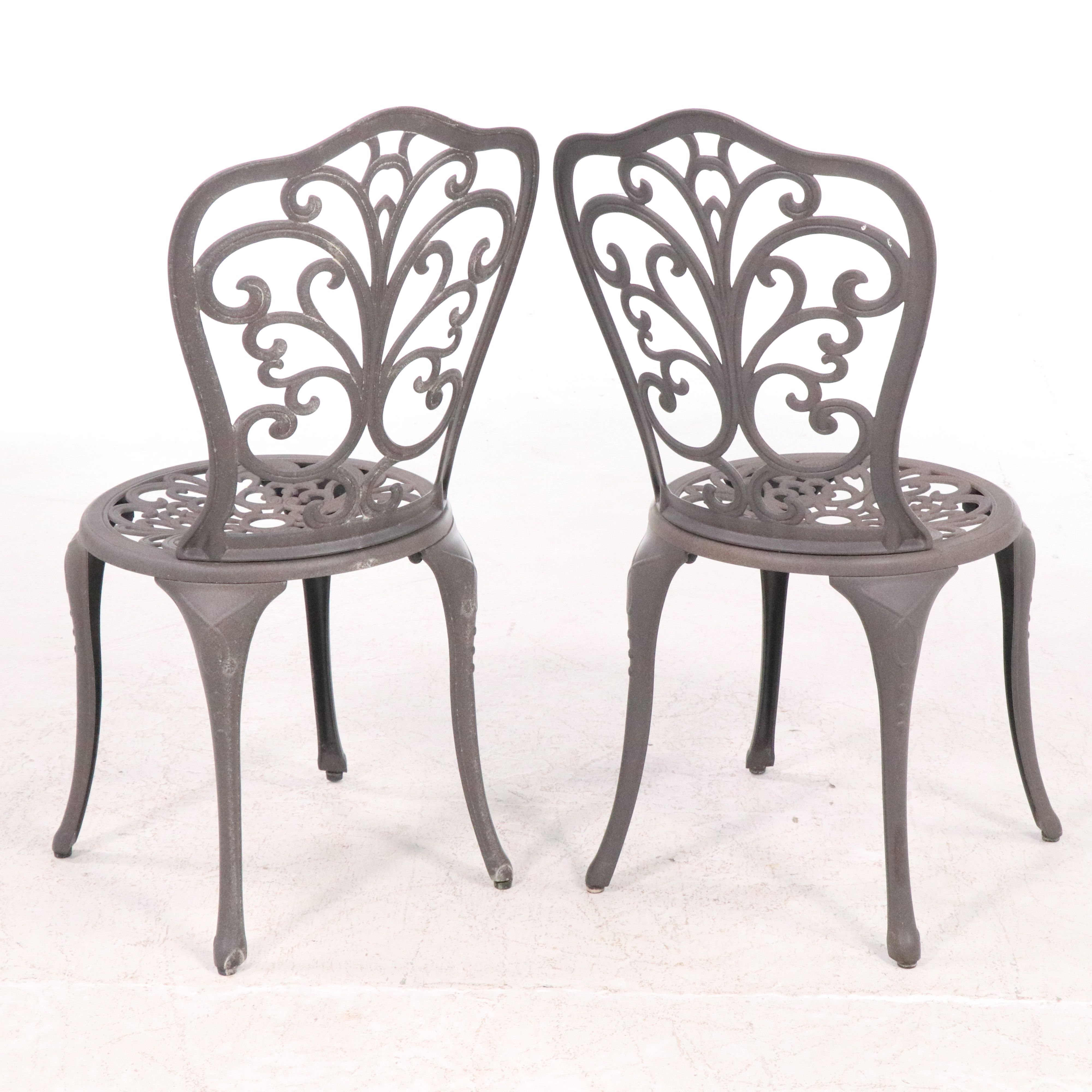 Victorian Style Cast Aluminum Three-Piece Bistro Dining Set
