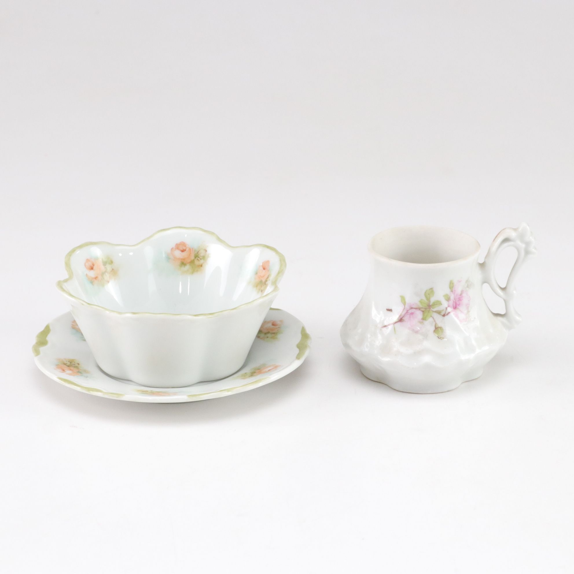 Hand-Painted Floral Trinket Dishes, Condiment Dishes, and More