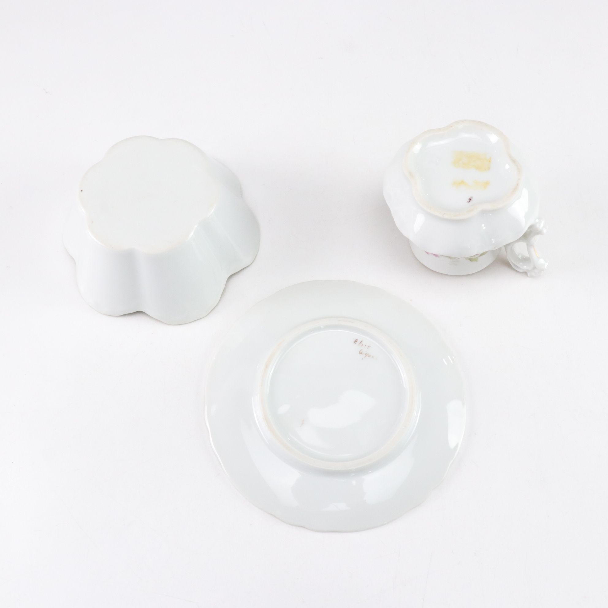 Hand-Painted Floral Trinket Dishes, Condiment Dishes, and More