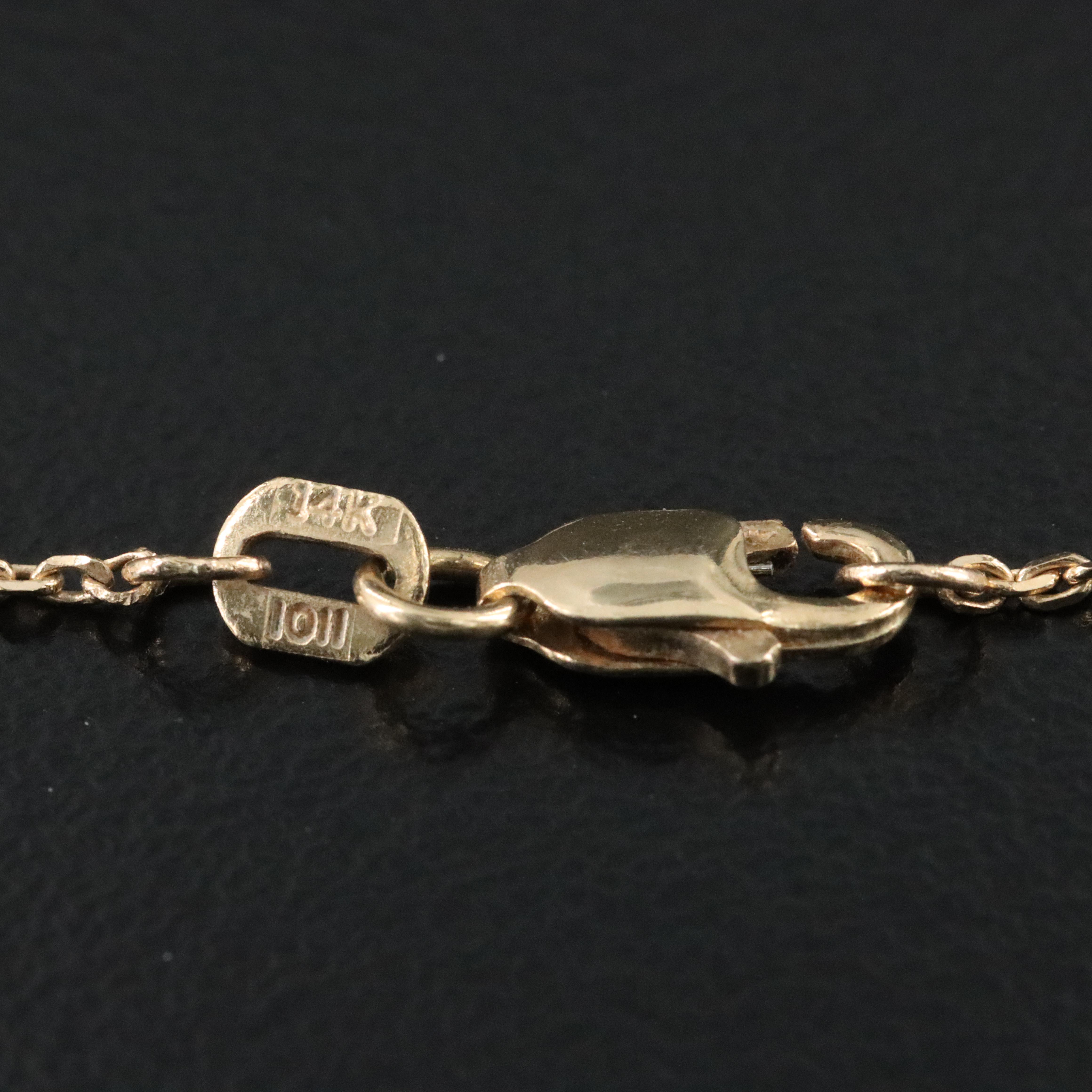 14K Pearl Station Necklace