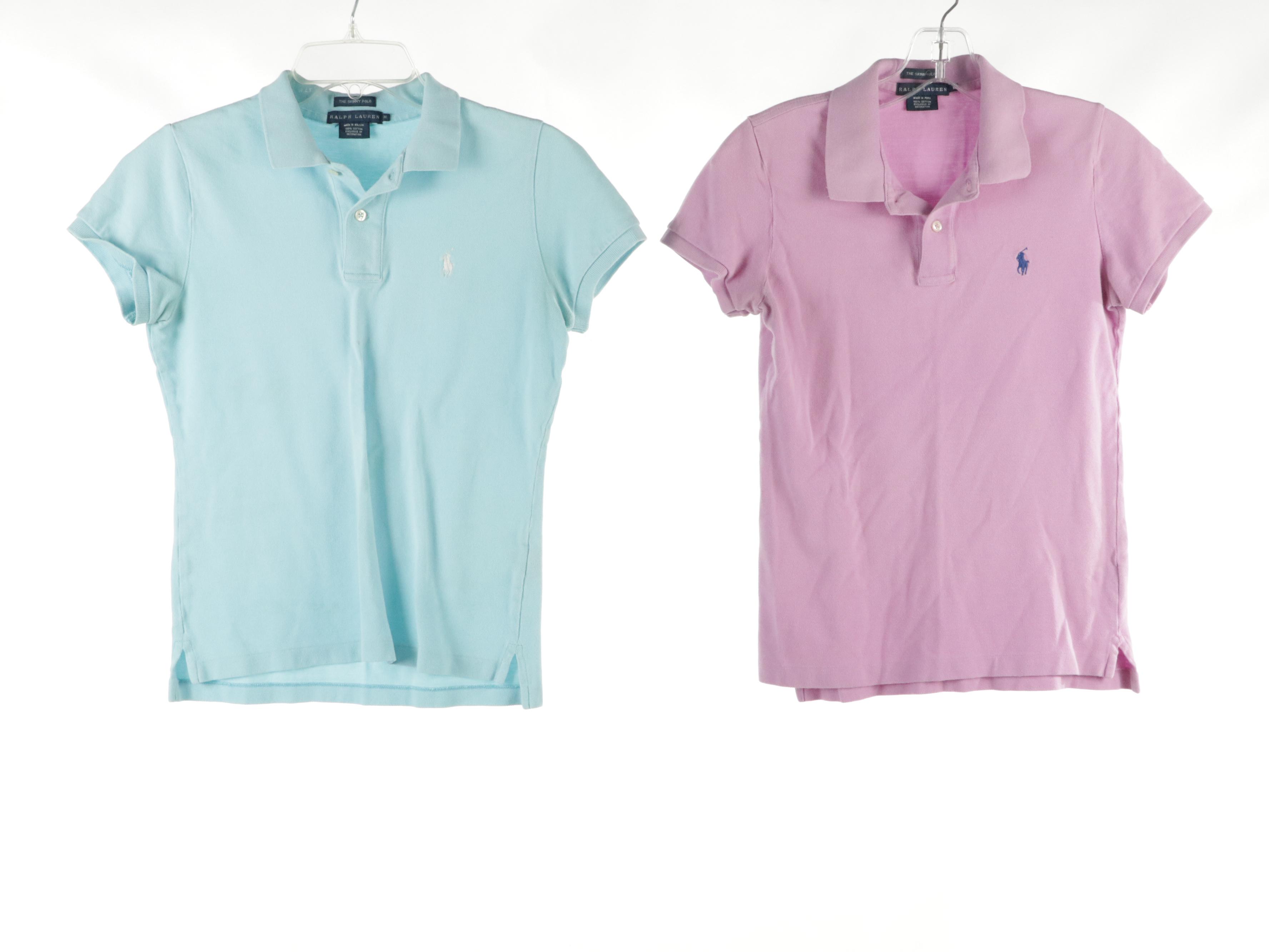 Ralph Lauren "The Skinny" Short Sleeve Polo Shirts in Cotton