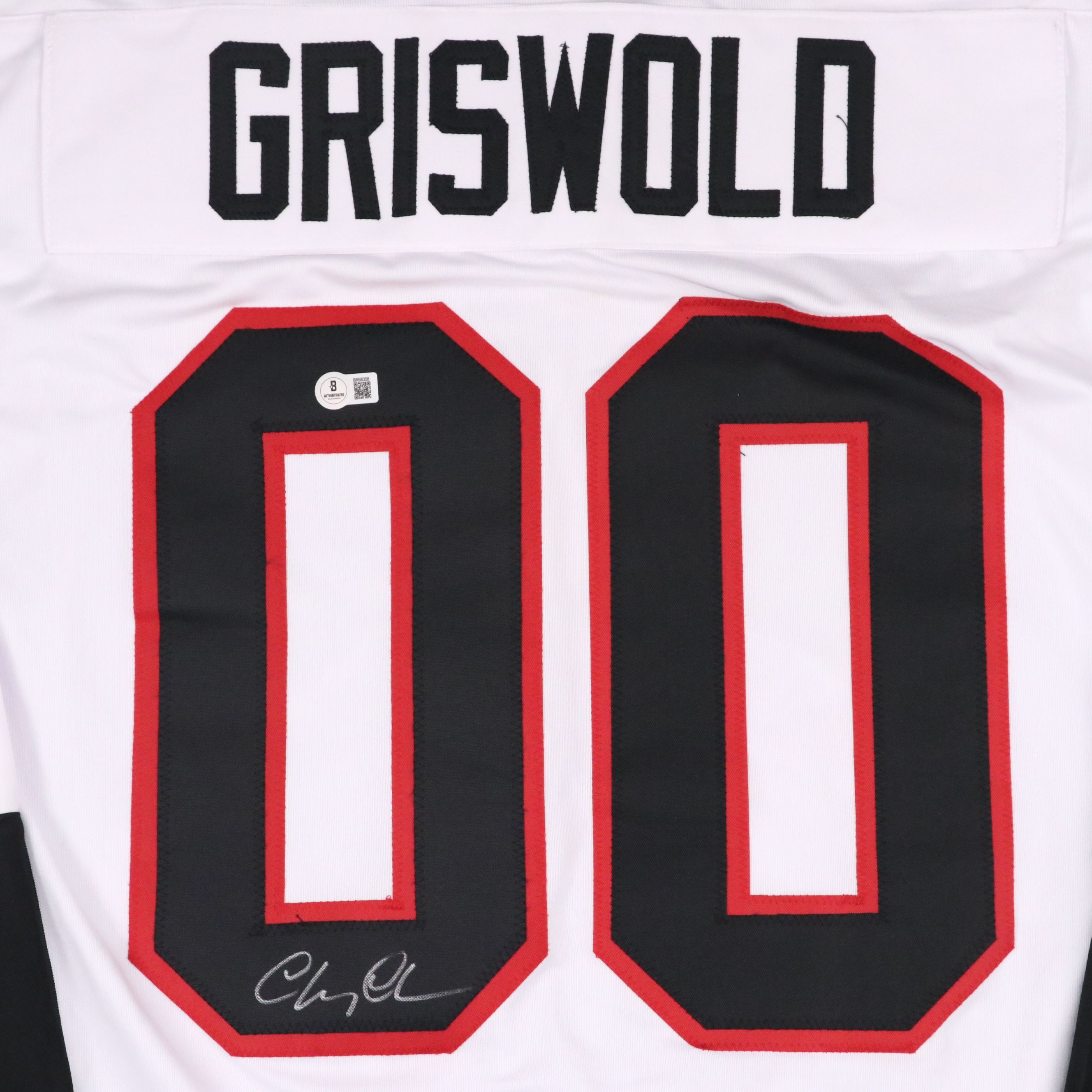 Chevy Chase Signed "Christmas Vacation: Clark Griswold" Hockey Jersey, Beckett