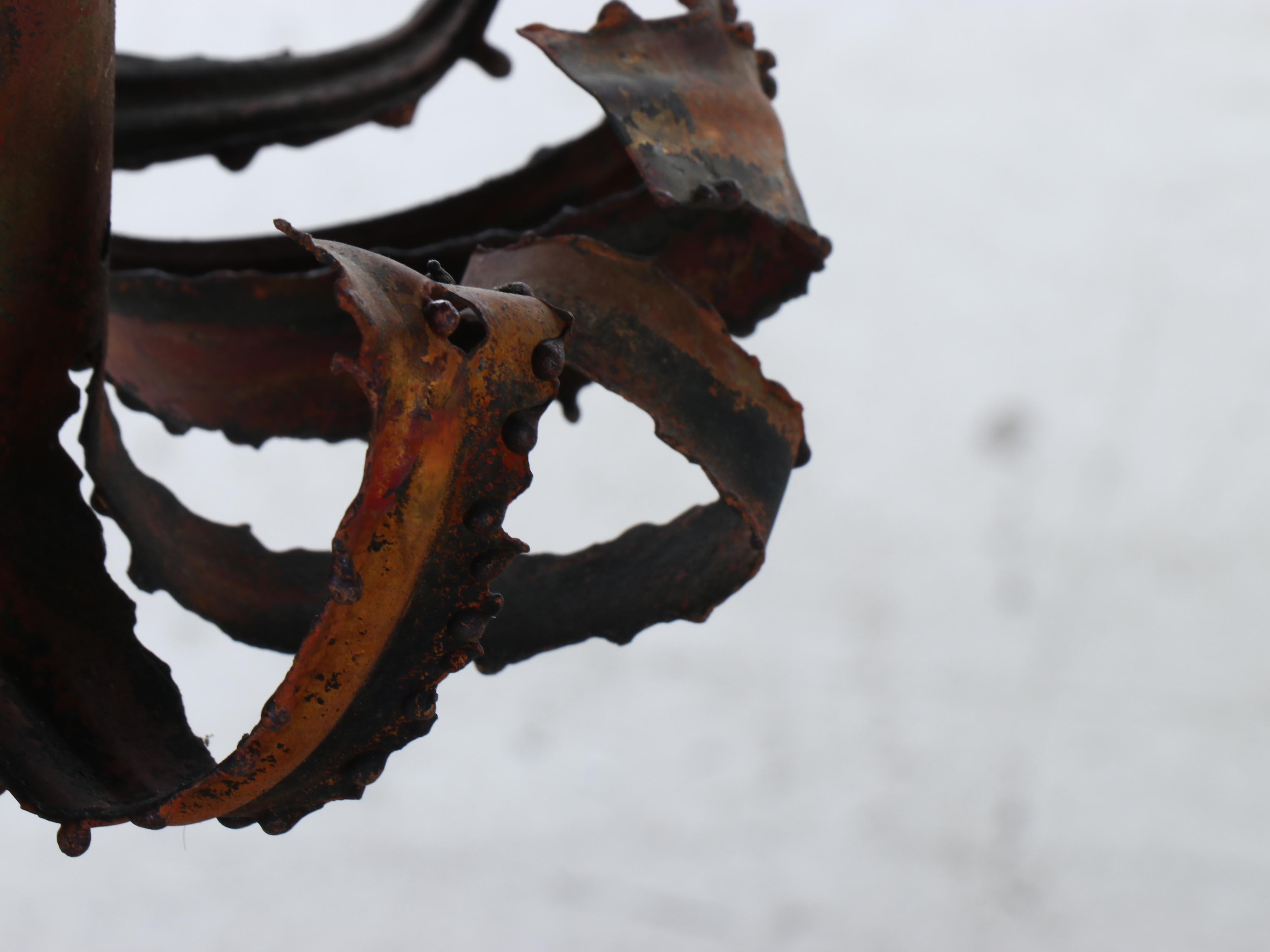 Brutalist Style Stamped Metal Pendants