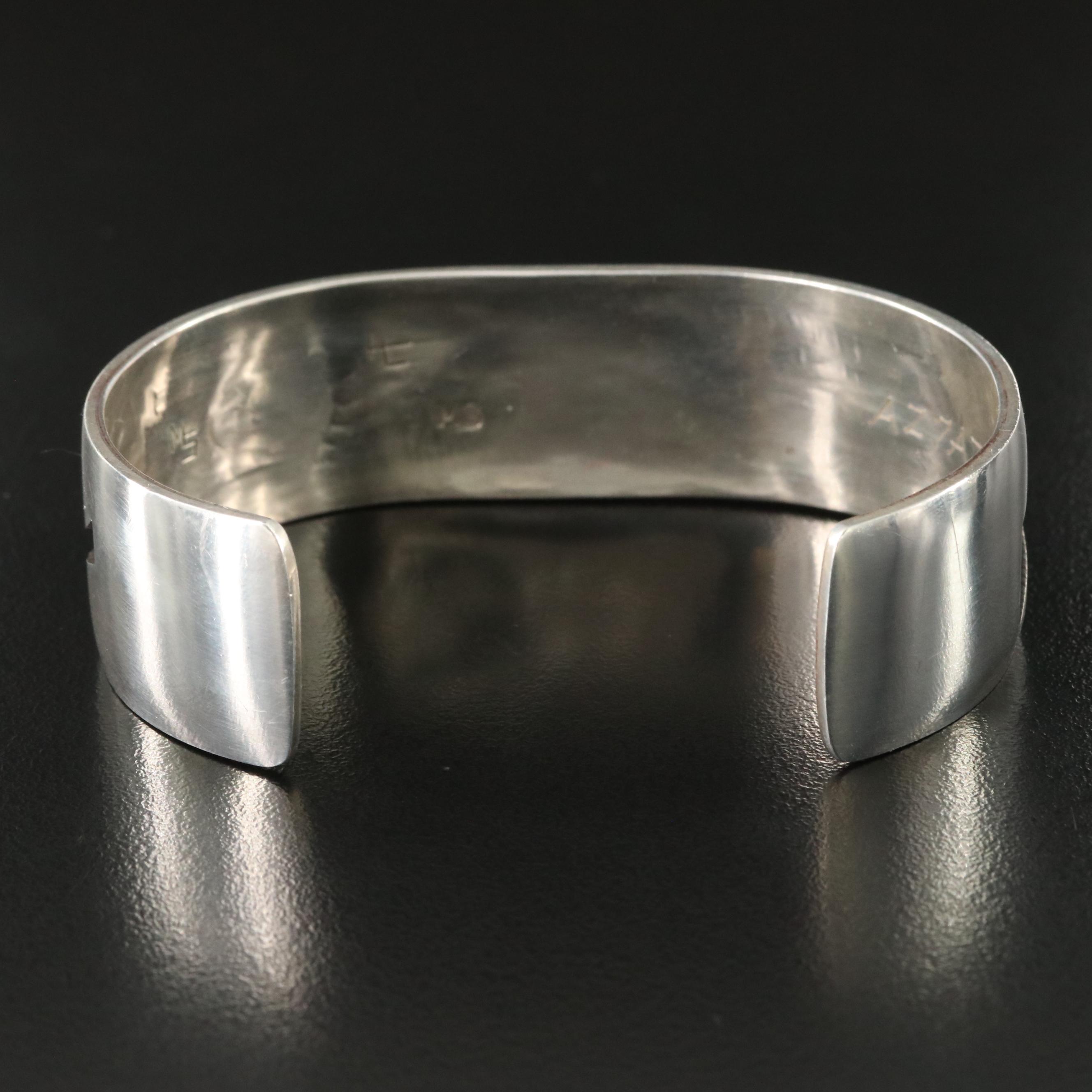 Southwestern Sterling Overlay Cuff Bracelet