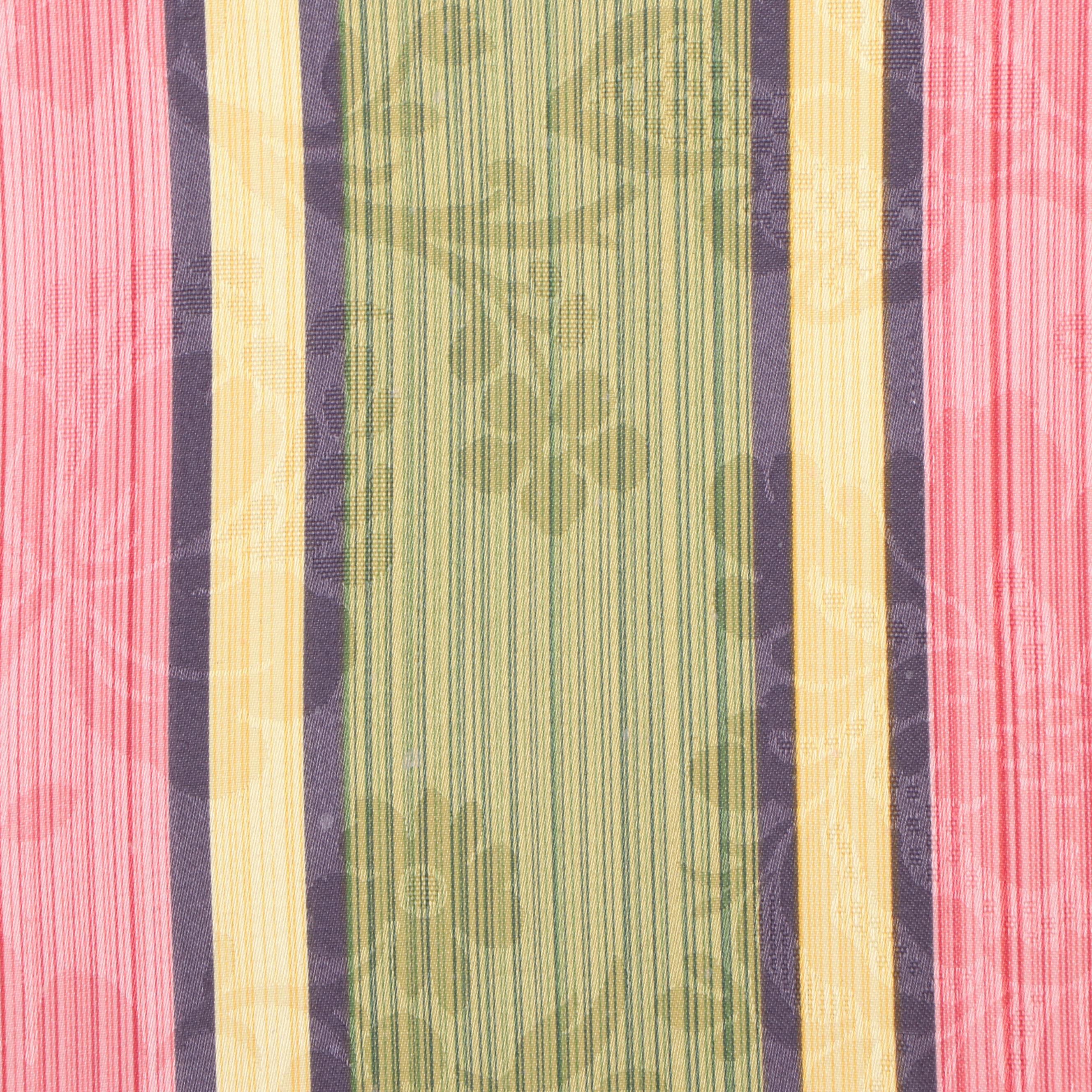 Queen Anne Style Striped Fabric Upholstered Wingback Recliner