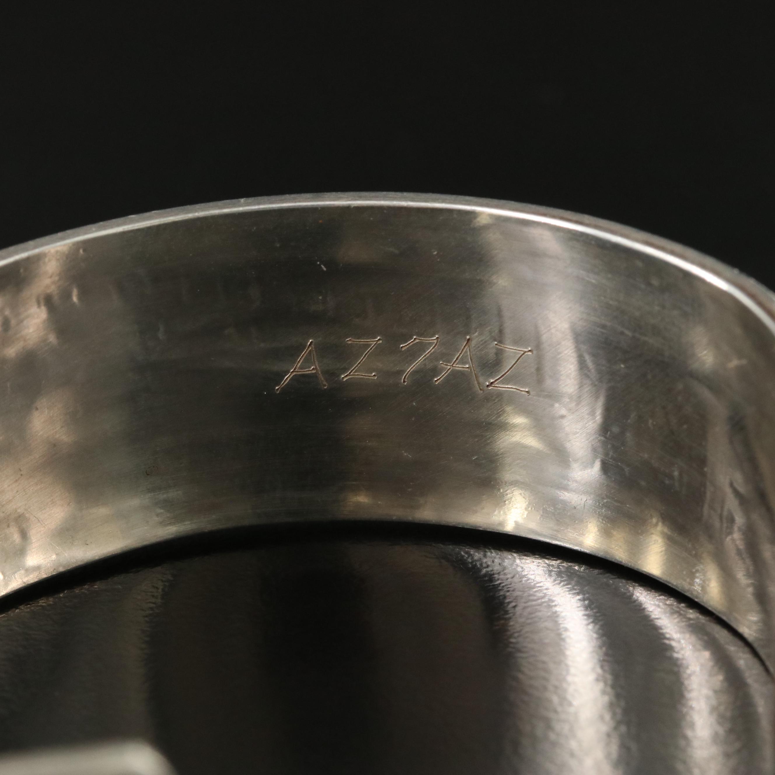 Southwestern Sterling Overlay Cuff Bracelet