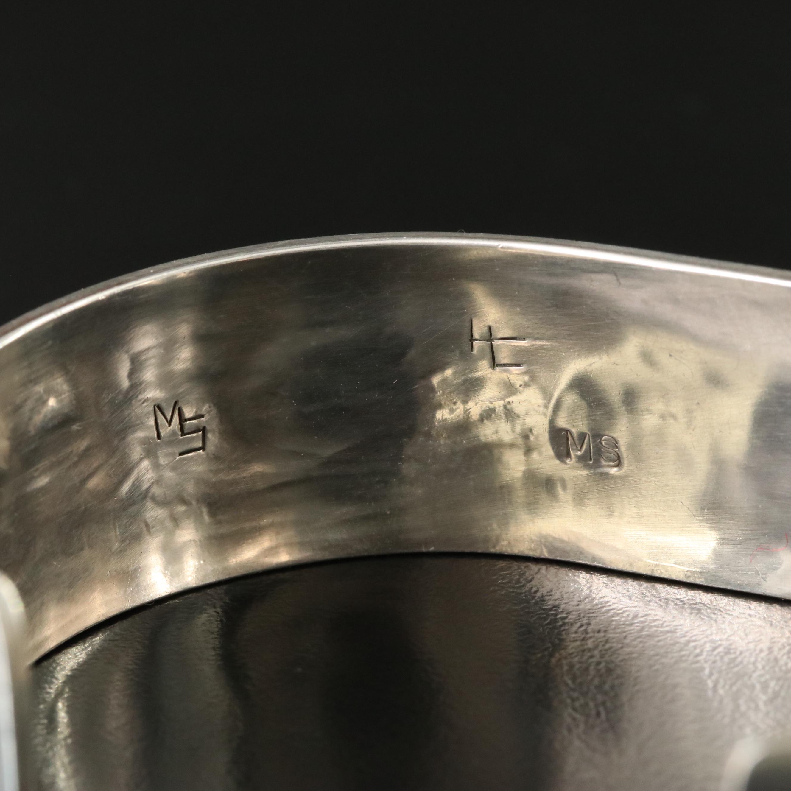 Southwestern Sterling Overlay Cuff Bracelet