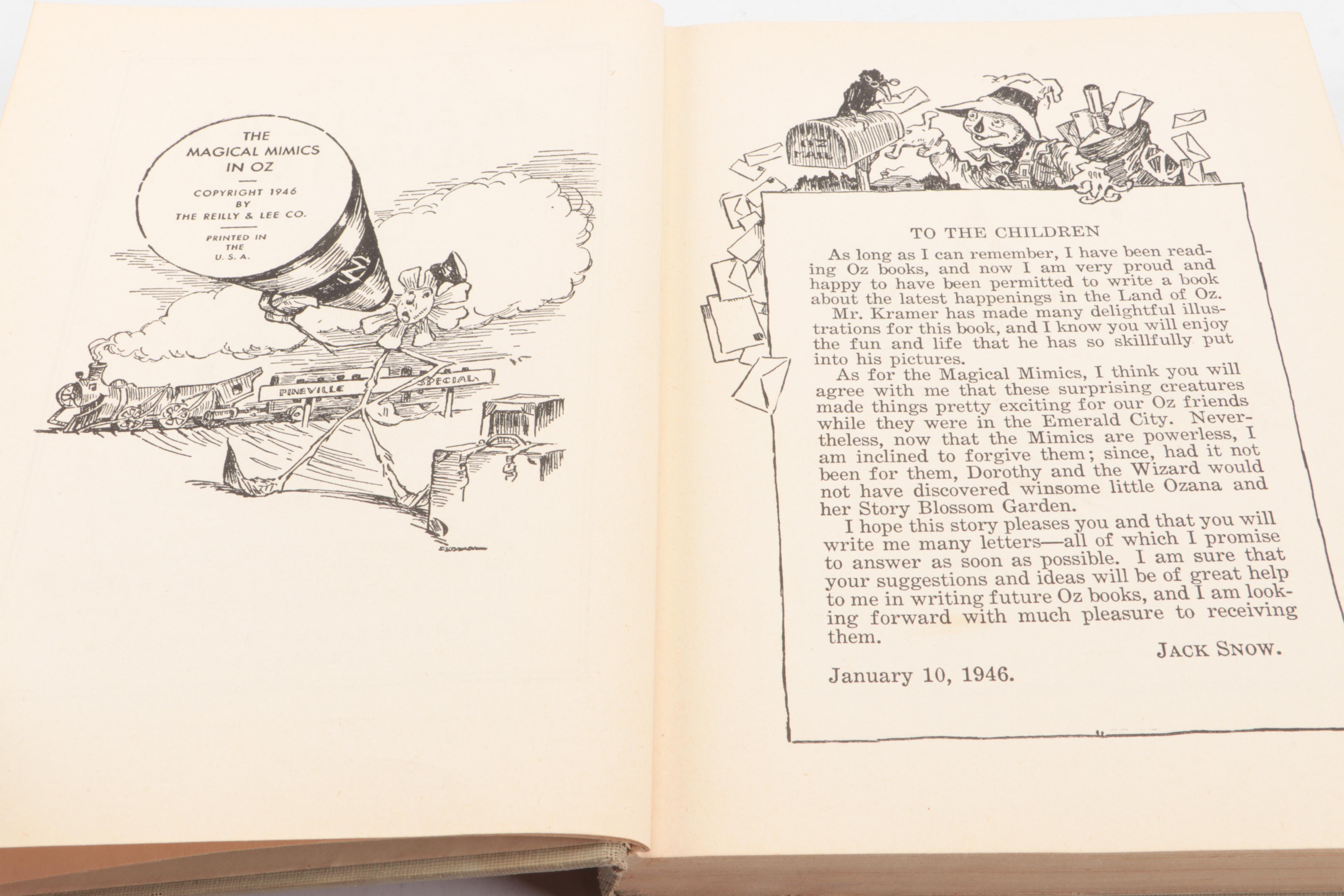 Frank Kramer Illustrated "The Magical Mimics in Oz" by Jack Snow, 1946