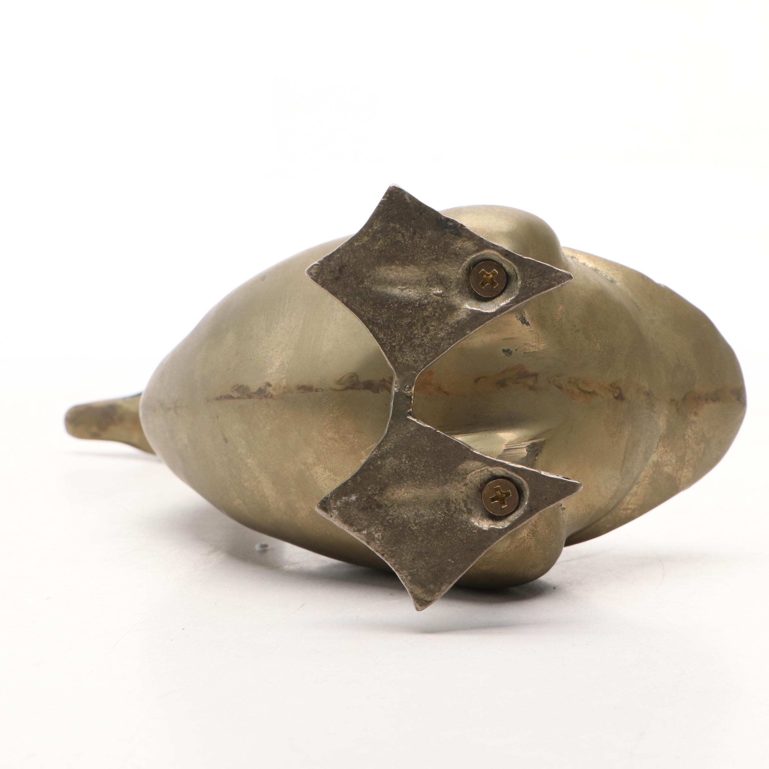 Brass Goose and Prancing Horse, Mid-20th Century